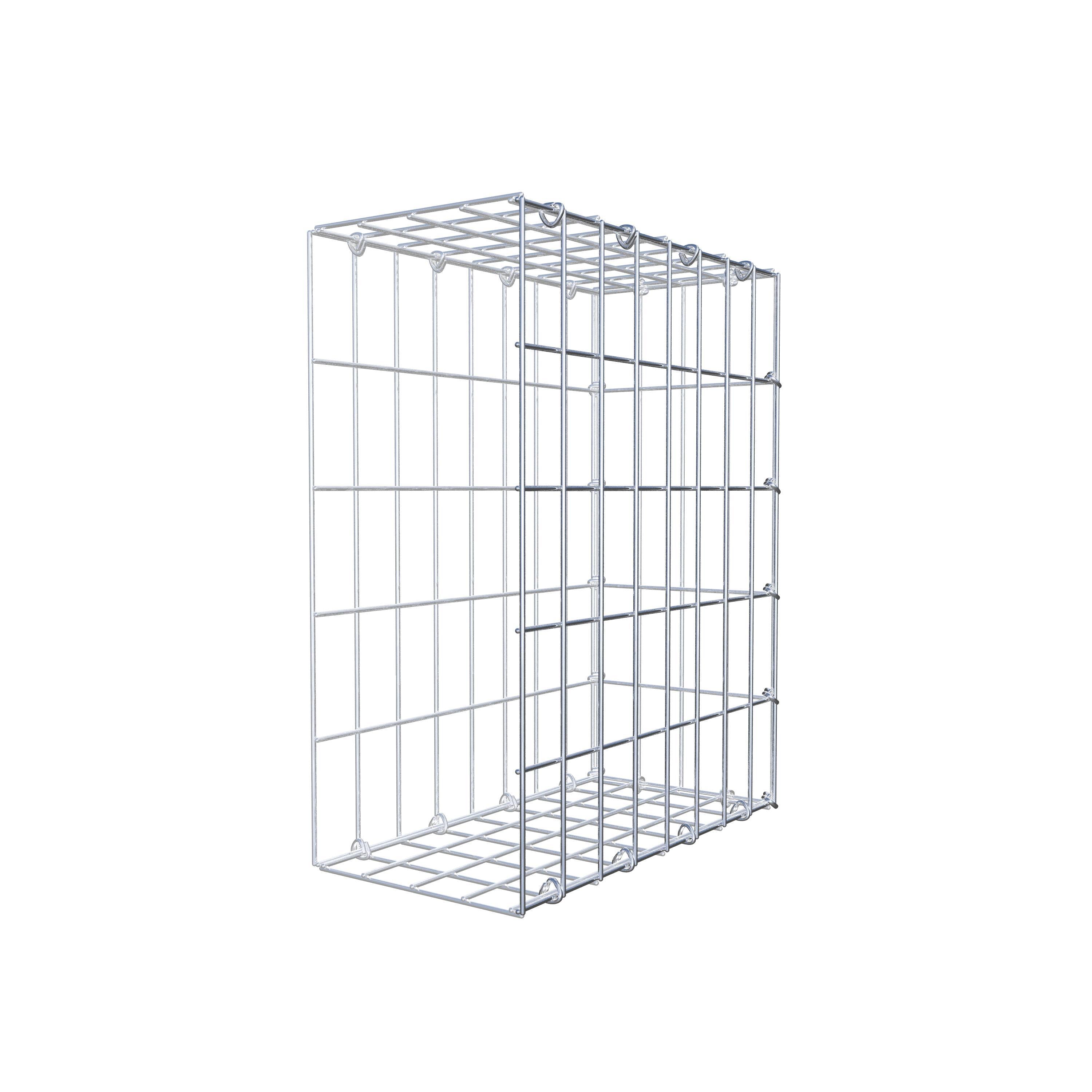 Monteret gabion type 2 50 cm x 40 cm x 20 cm, maskestørrelse 5 cm x 10 cm, C-ring