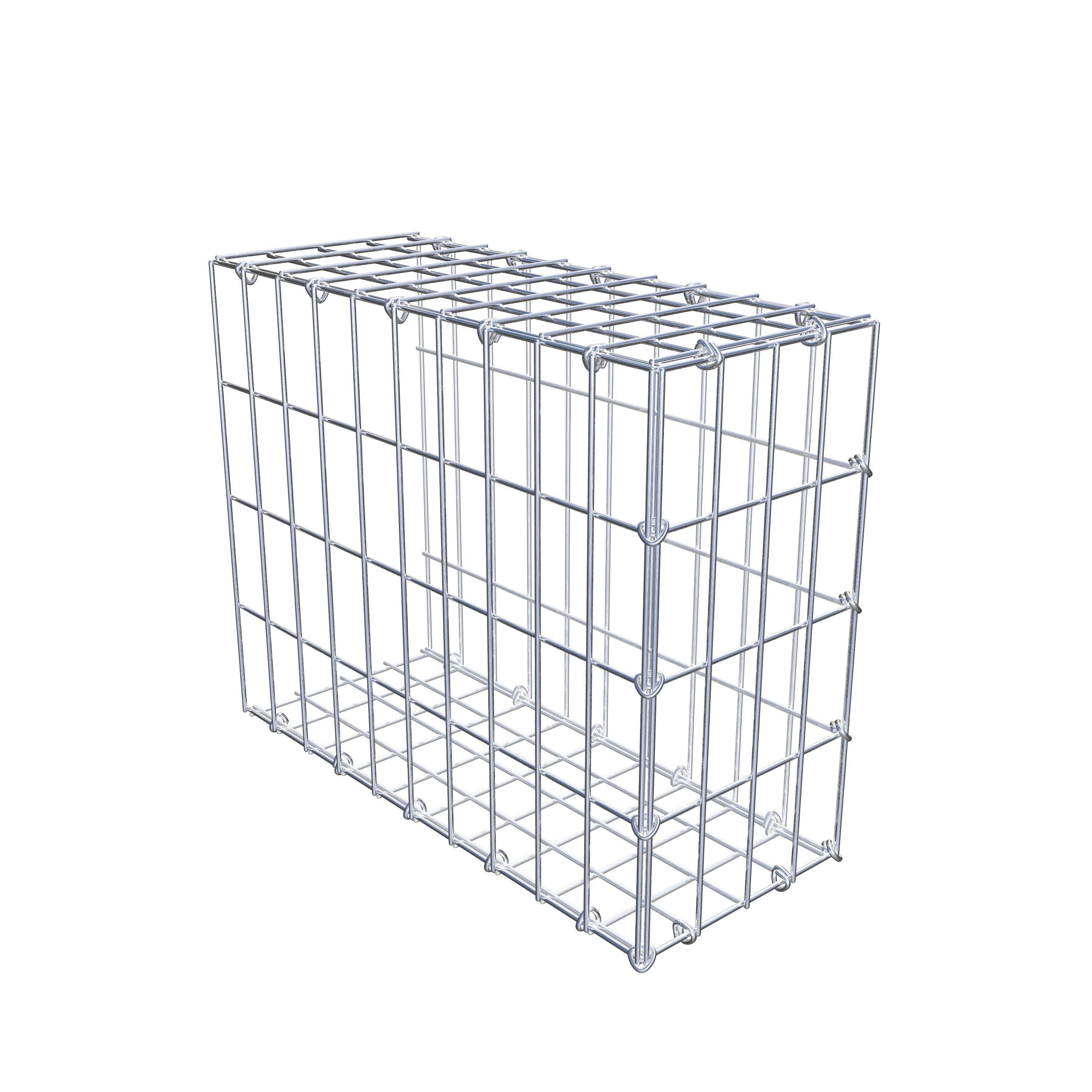 Monteret gabion type 2 50 cm x 40 cm x 20 cm, maskestørrelse 5 cm x 10 cm, C-ring