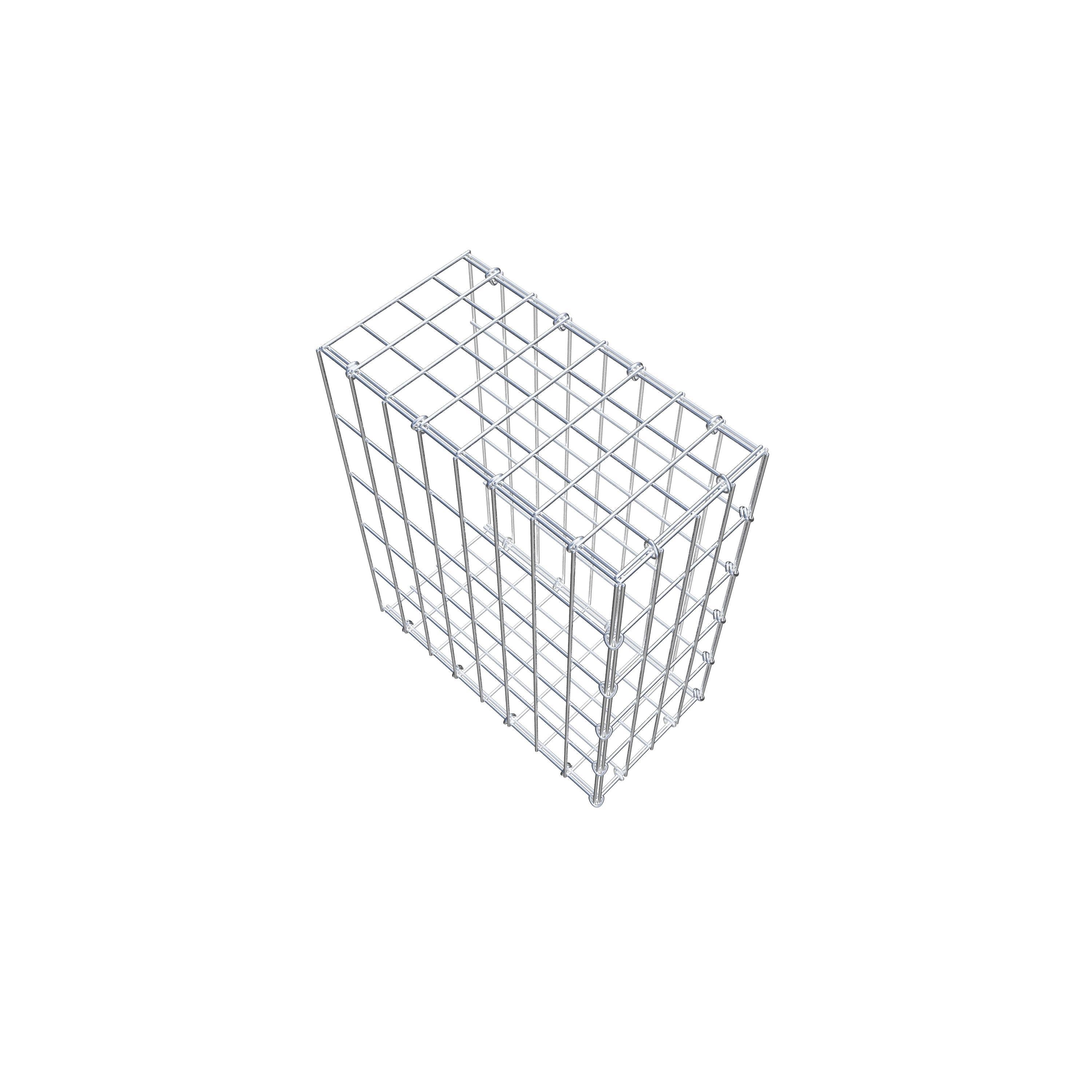 Monteret gabion type 2 50 cm x 40 cm x 20 cm, maskestørrelse 5 cm x 10 cm, C-ring