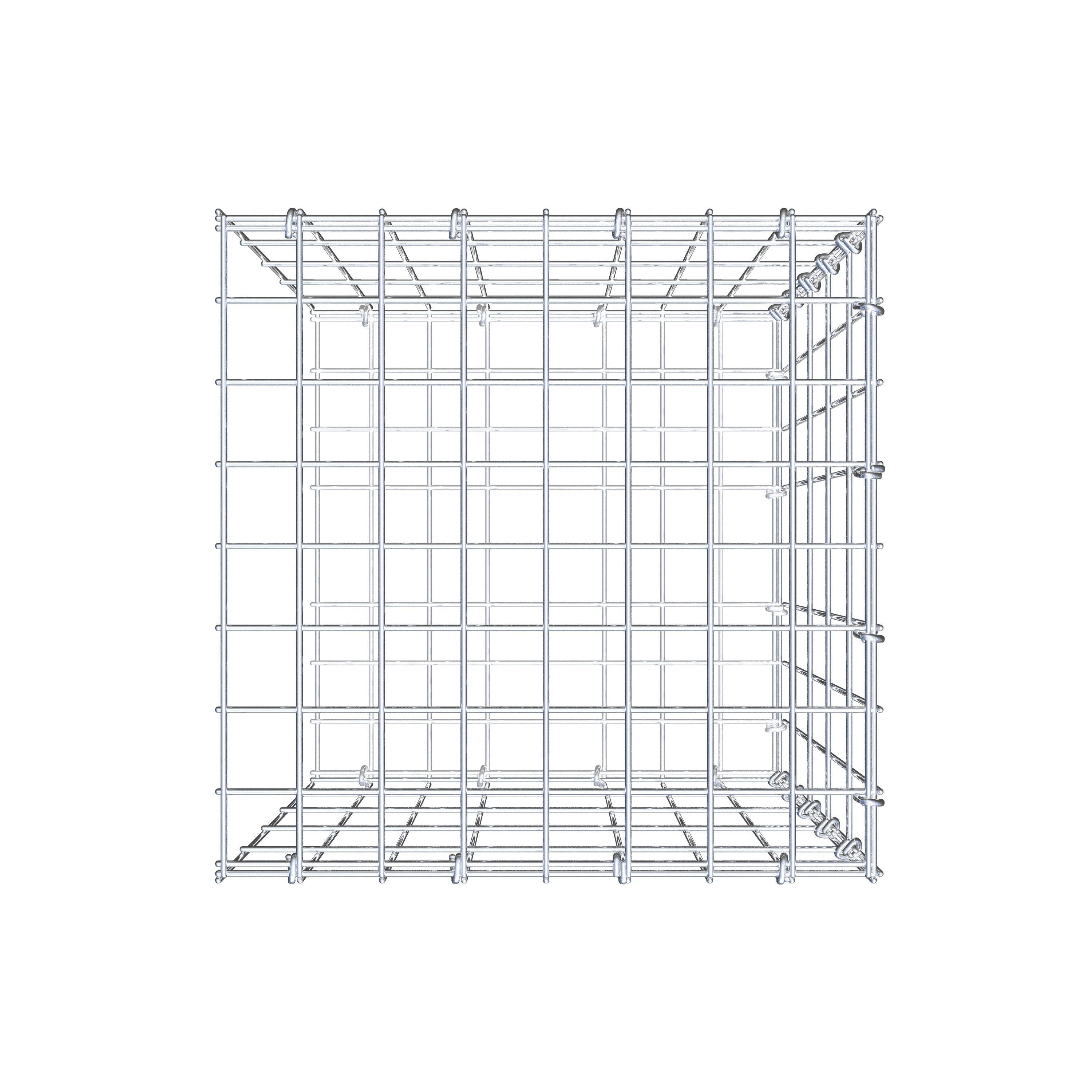 Anbaugabione Typ 2 50 cm x 40 cm x 40 cm, Maschenweite 5 cm x 10 cm, C-Ring