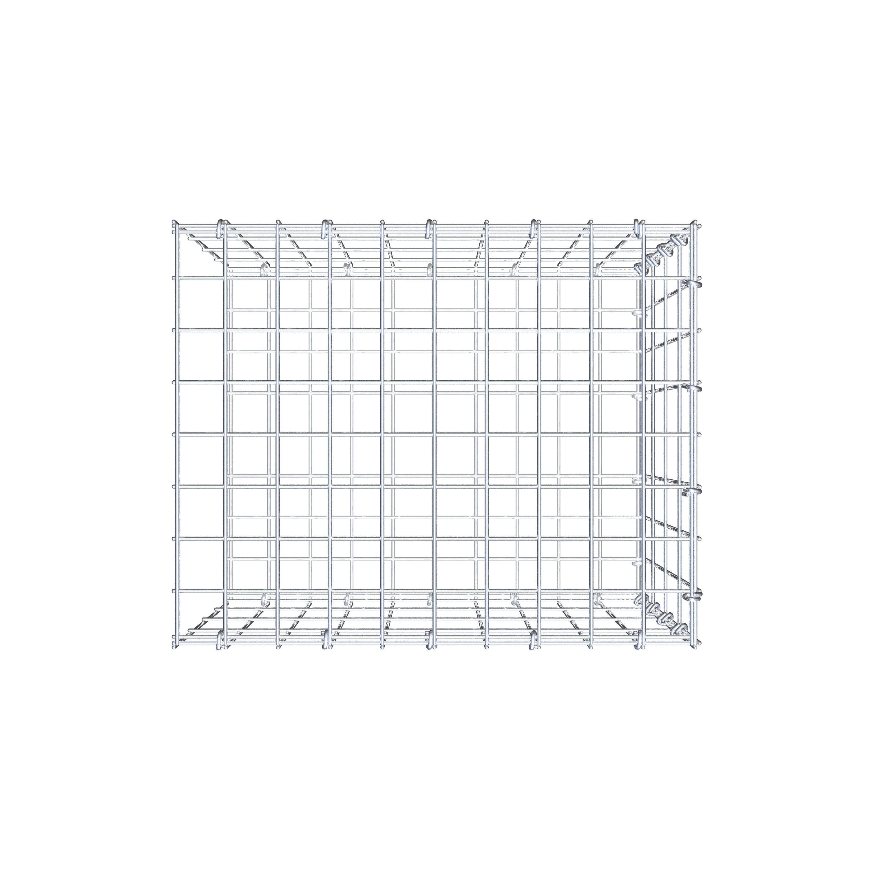 Anbaugabione Typ 2 50 cm x 40 cm x 40 cm, Maschenweite 5 cm x 10 cm, C-Ring