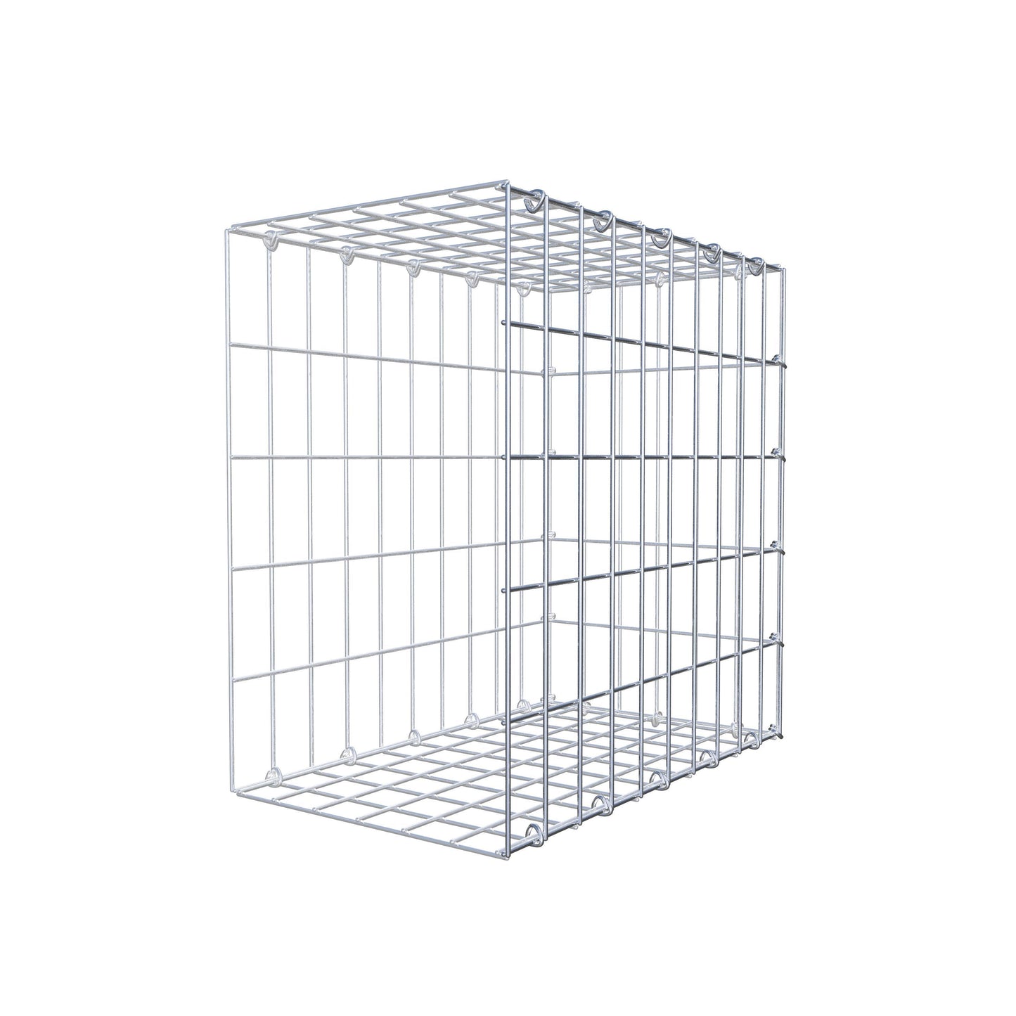 Mounted gabion type 2 50 cm x 50 cm x 30 cm, mesh size 5 cm x 10 cm, C-ring