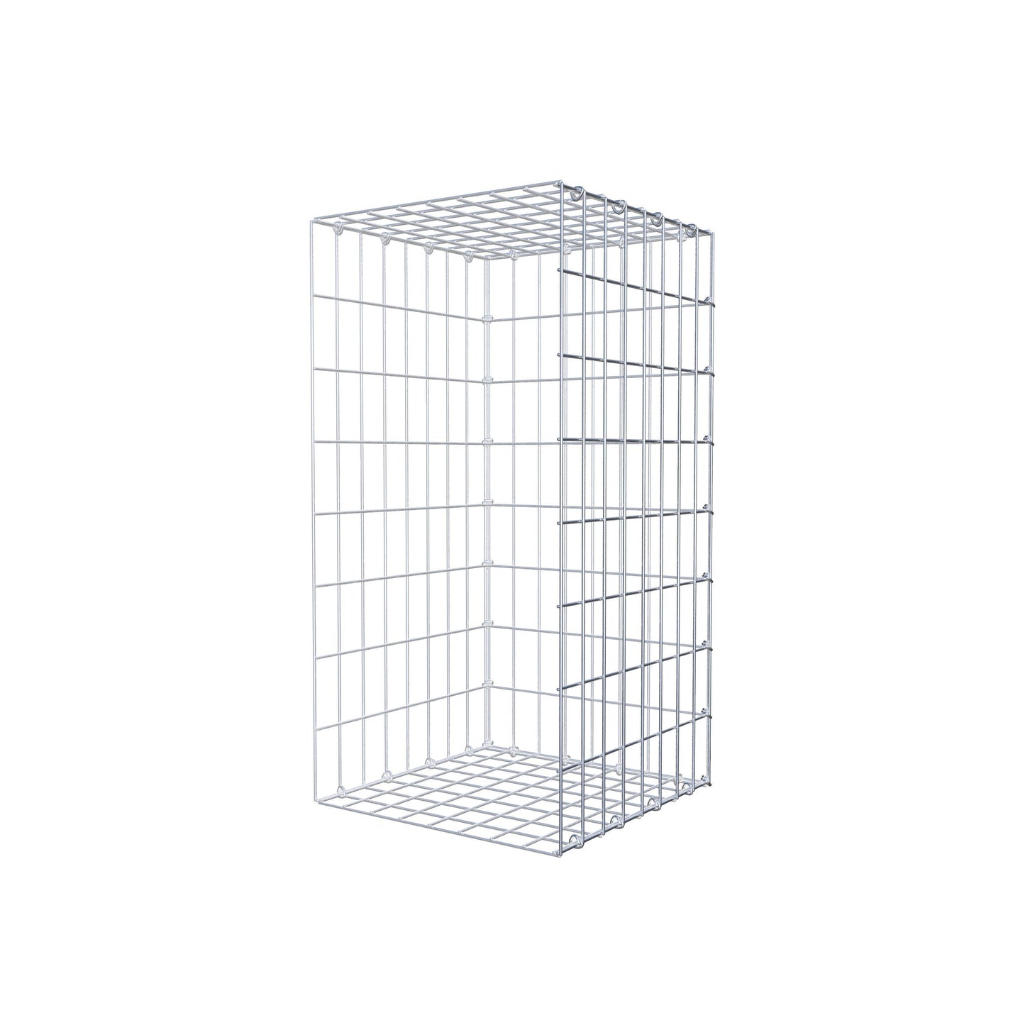 Monteret gabion type 2 80 cm x 40 cm x 40 cm, maskestørrelse 5 cm x 10 cm, C-ring