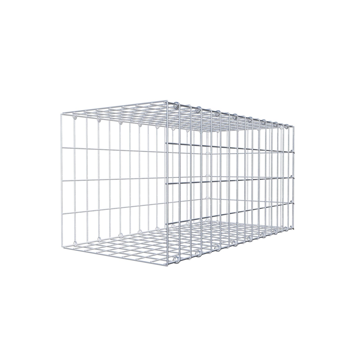 Monteret gabion type 2 80 cm x 40 cm x 40 cm, maskestørrelse 5 cm x 10 cm, C-ring