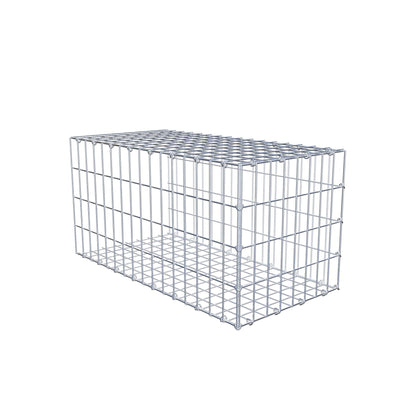 Monteret gabion type 2 80 cm x 40 cm x 40 cm, maskestørrelse 5 cm x 10 cm, C-ring
