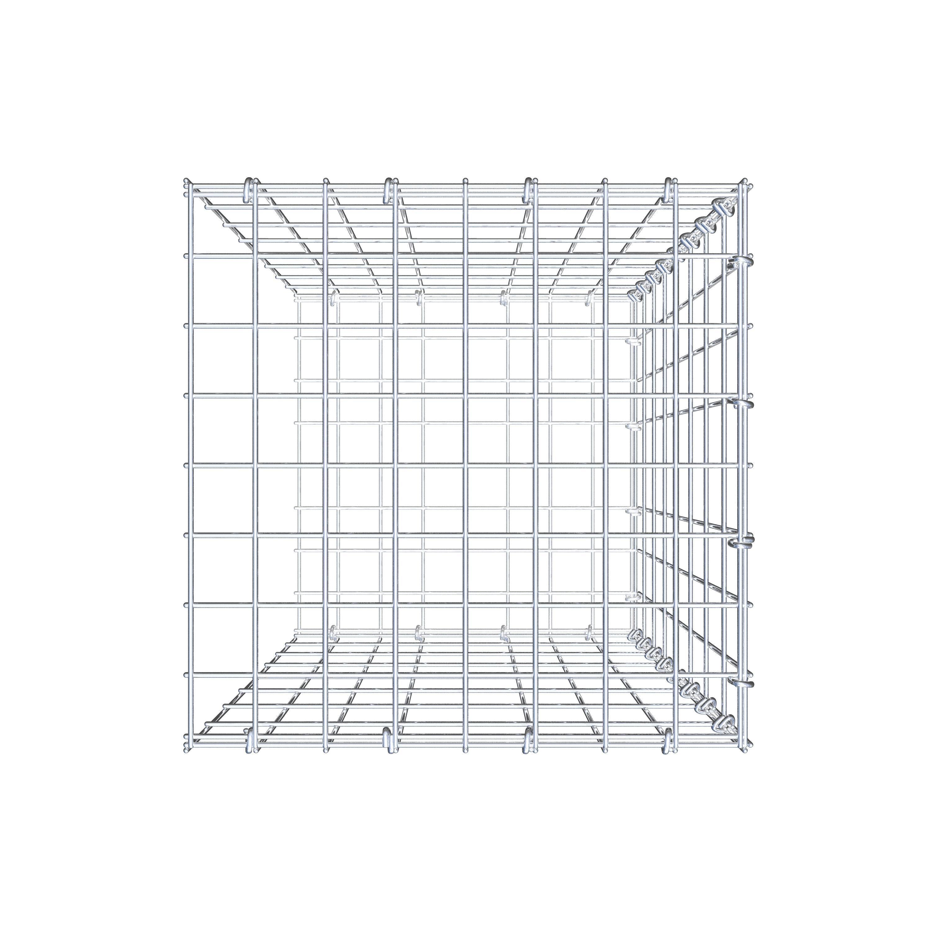 Gabião tipo 2 80 cm x 40 cm x 40 cm, malhagem 5 cm x 10 cm, anel C