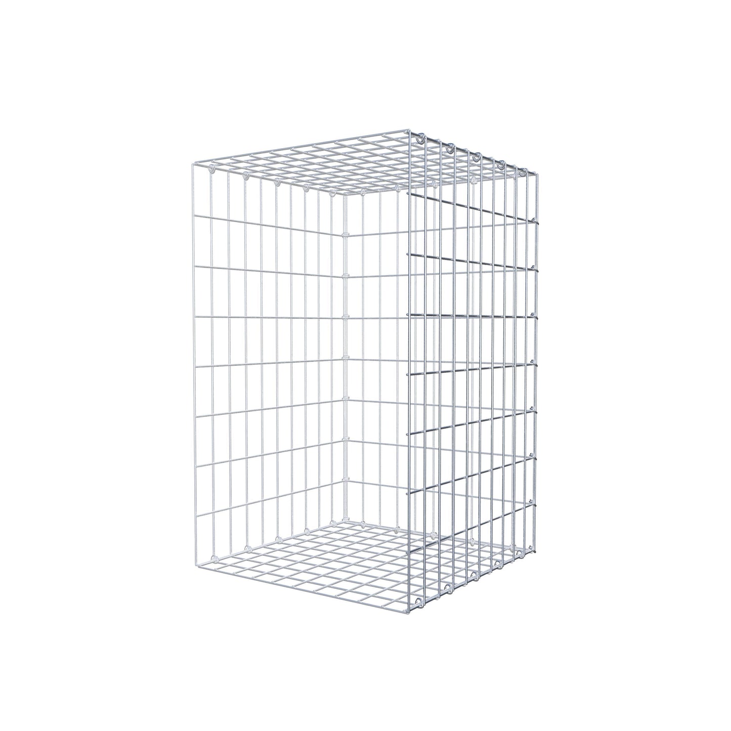 Mounted gabion type 2 80 cm x 50 cm x 50 cm, mesh size 5 cm x 10 cm, C-ring