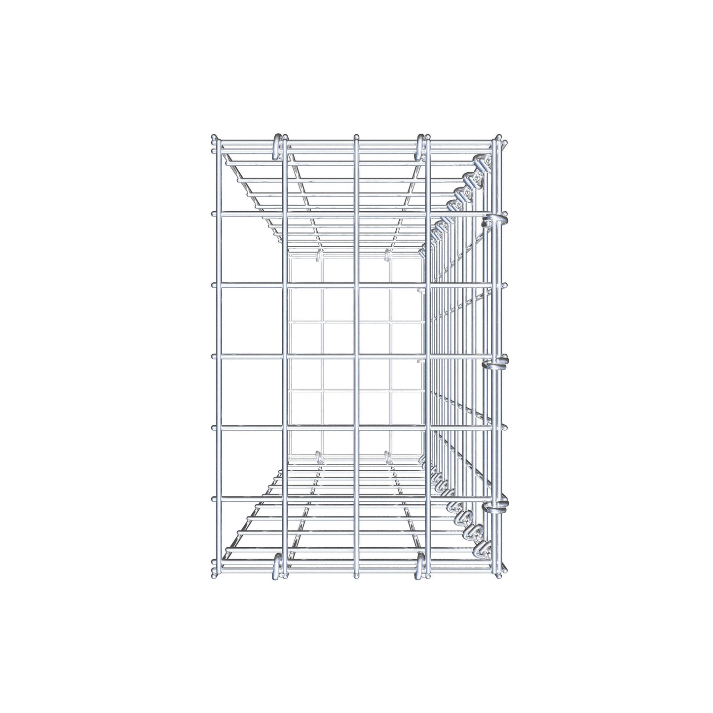 Fourche rapportée type 2 100 cm x 20 cm x 30 cm, mailles 5 cm x 10 cm, anneau en C