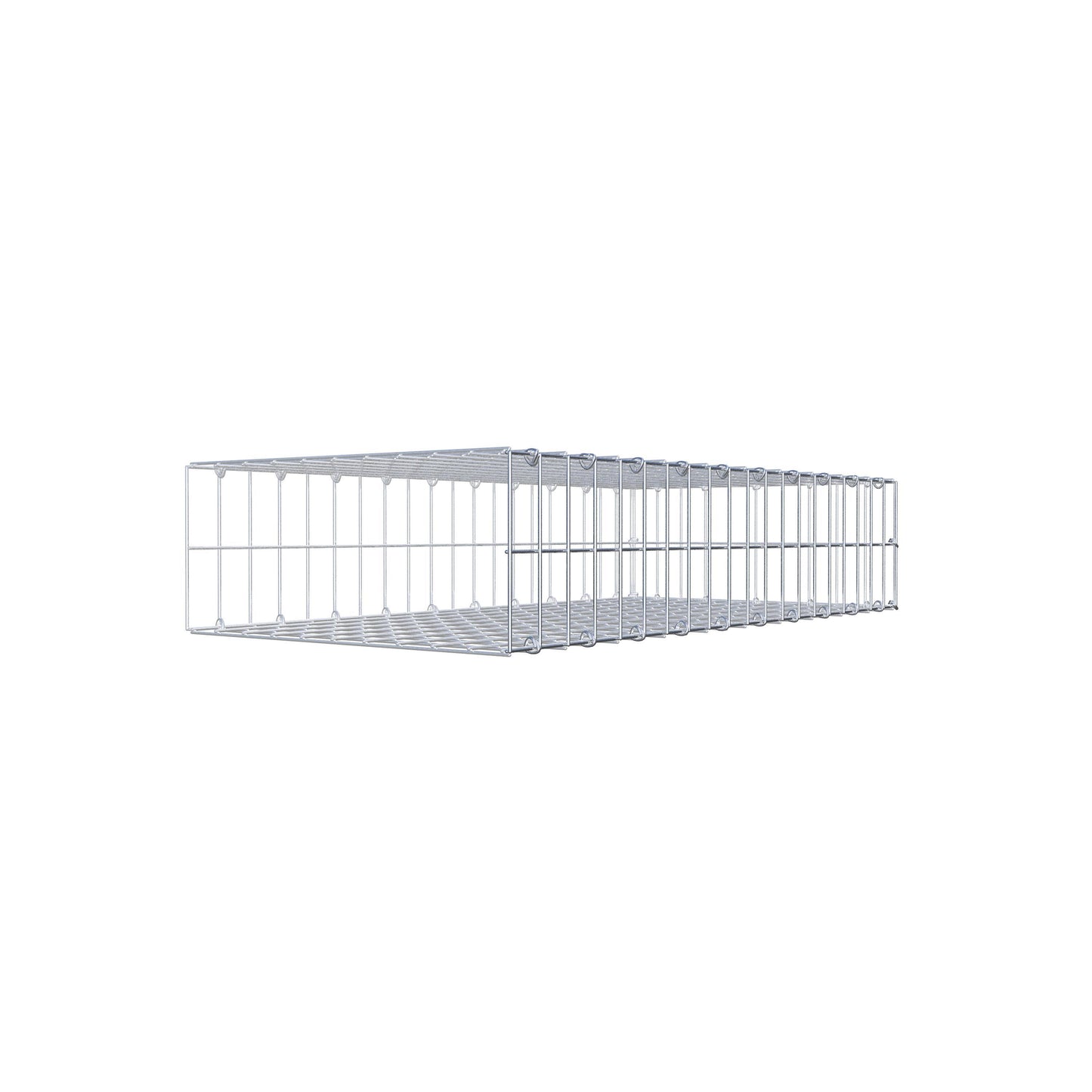 Mounted gabion type 2 100 cm x 20 cm x 50 cm, mesh size 5 cm x 10 cm, C-ring