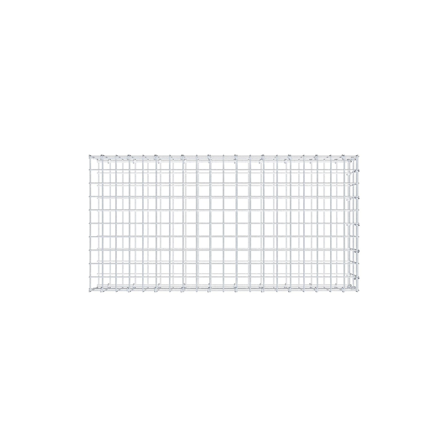 Mounted gabion type 2 100 cm x 20 cm x 50 cm, mesh size 5 cm x 10 cm, C-ring
