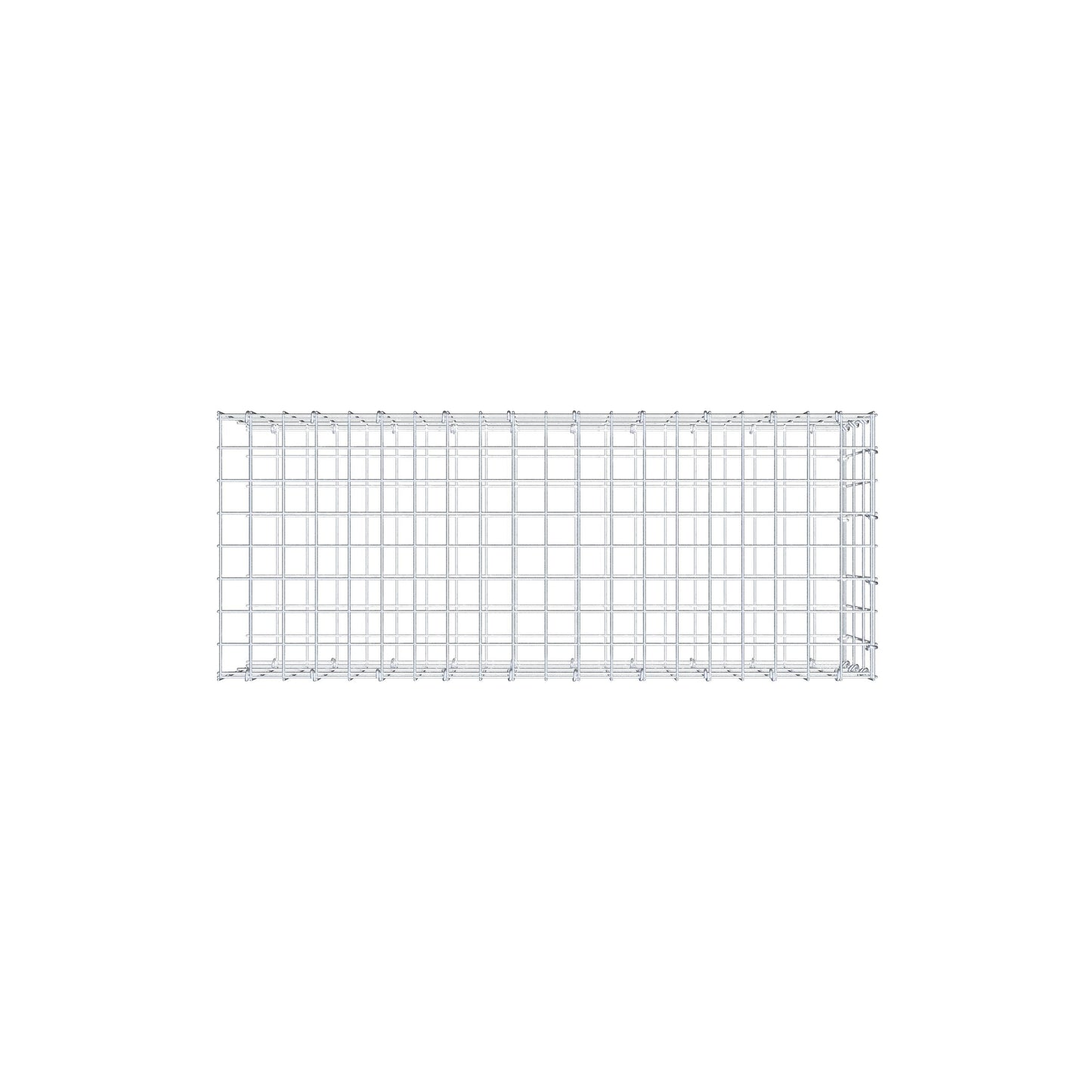 Monteret gabion type 2 100 cm x 30 cm x 40 cm, maskestørrelse 5 cm x 10 cm, C-ring