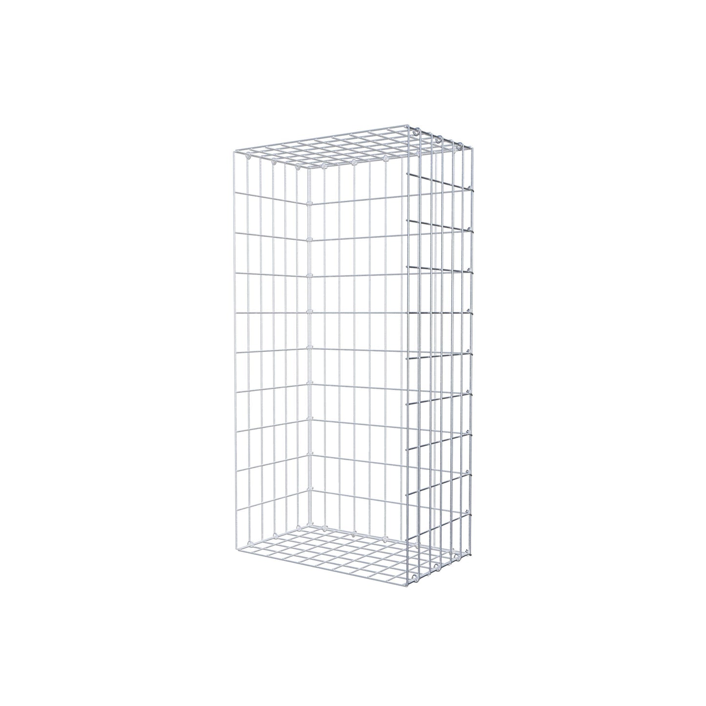 Opzetpaal type 2 100 cm x 30 cm x 50 cm, maaswijdte 5 cm x 10 cm, C-ring