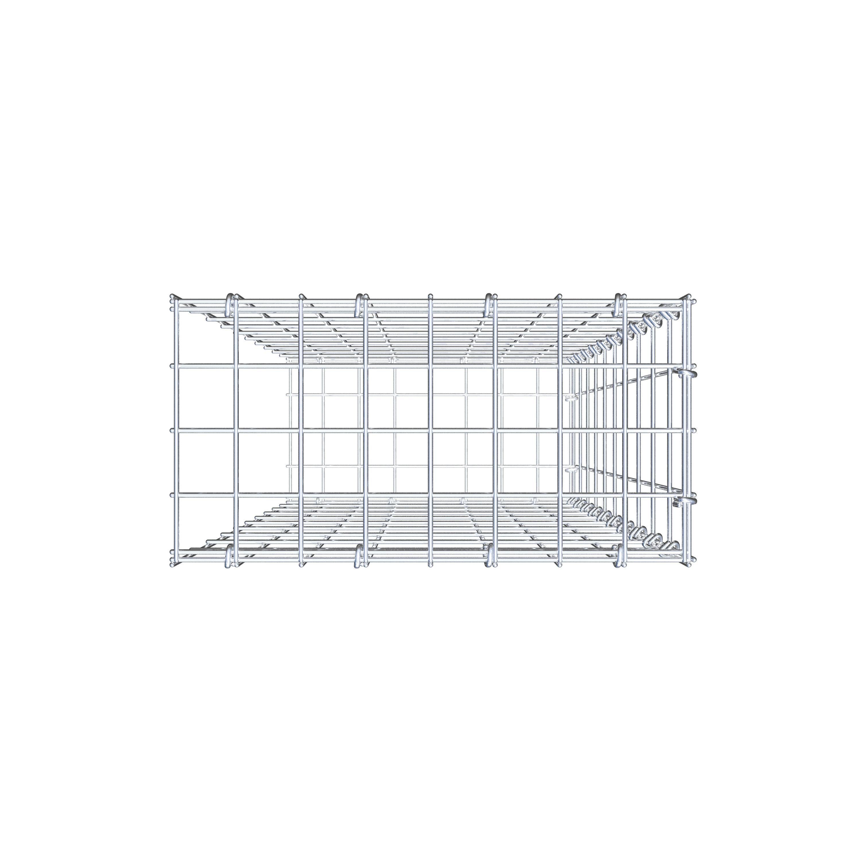 Pila adicional tipo 2 100 cm x 40 cm x 20 cm, malla 5 cm x 10 cm, anillo en C