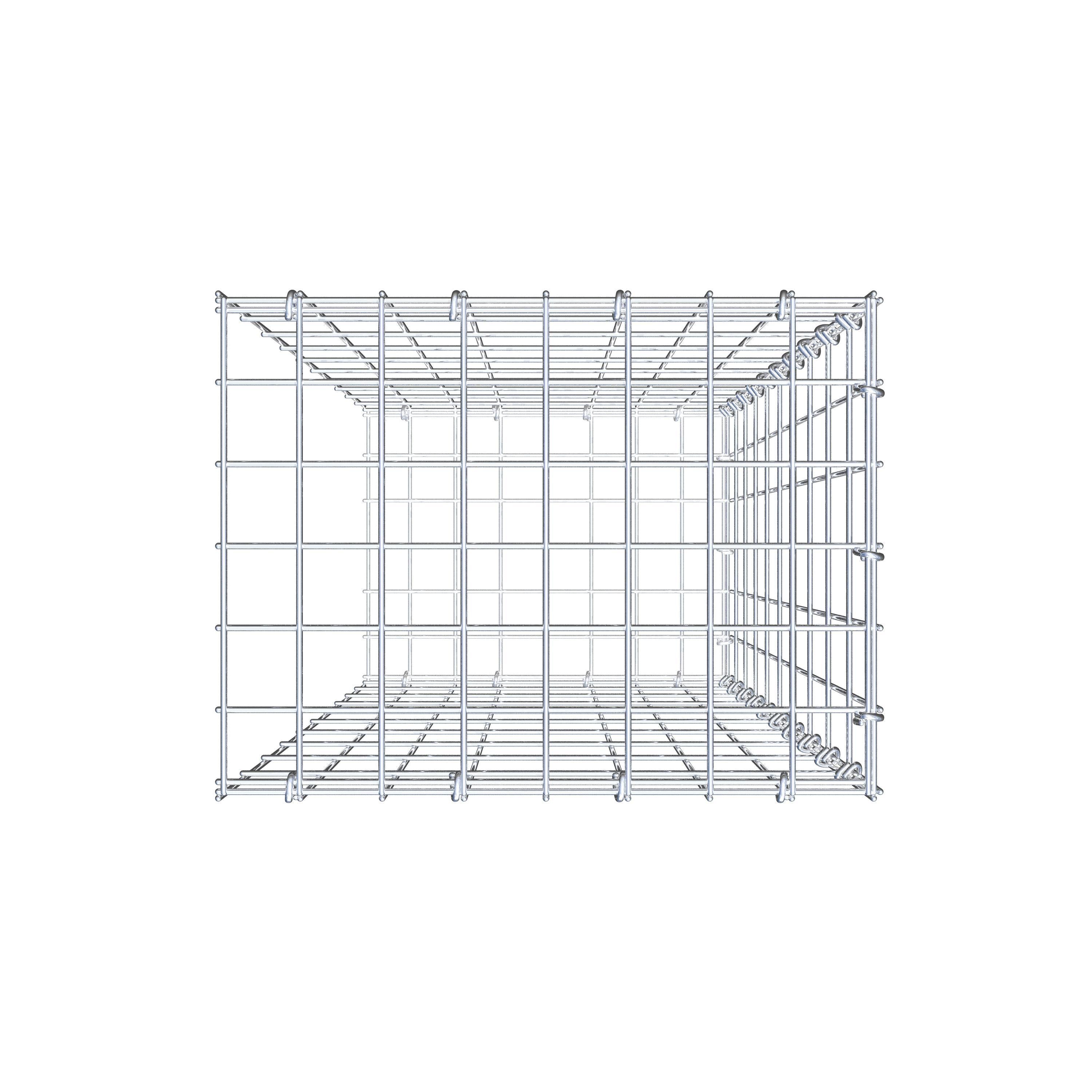 Anbaugabione Typ 2 100 cm x 40 cm x 30 cm, Maschenweite 5 cm x 10 cm, C-Ring