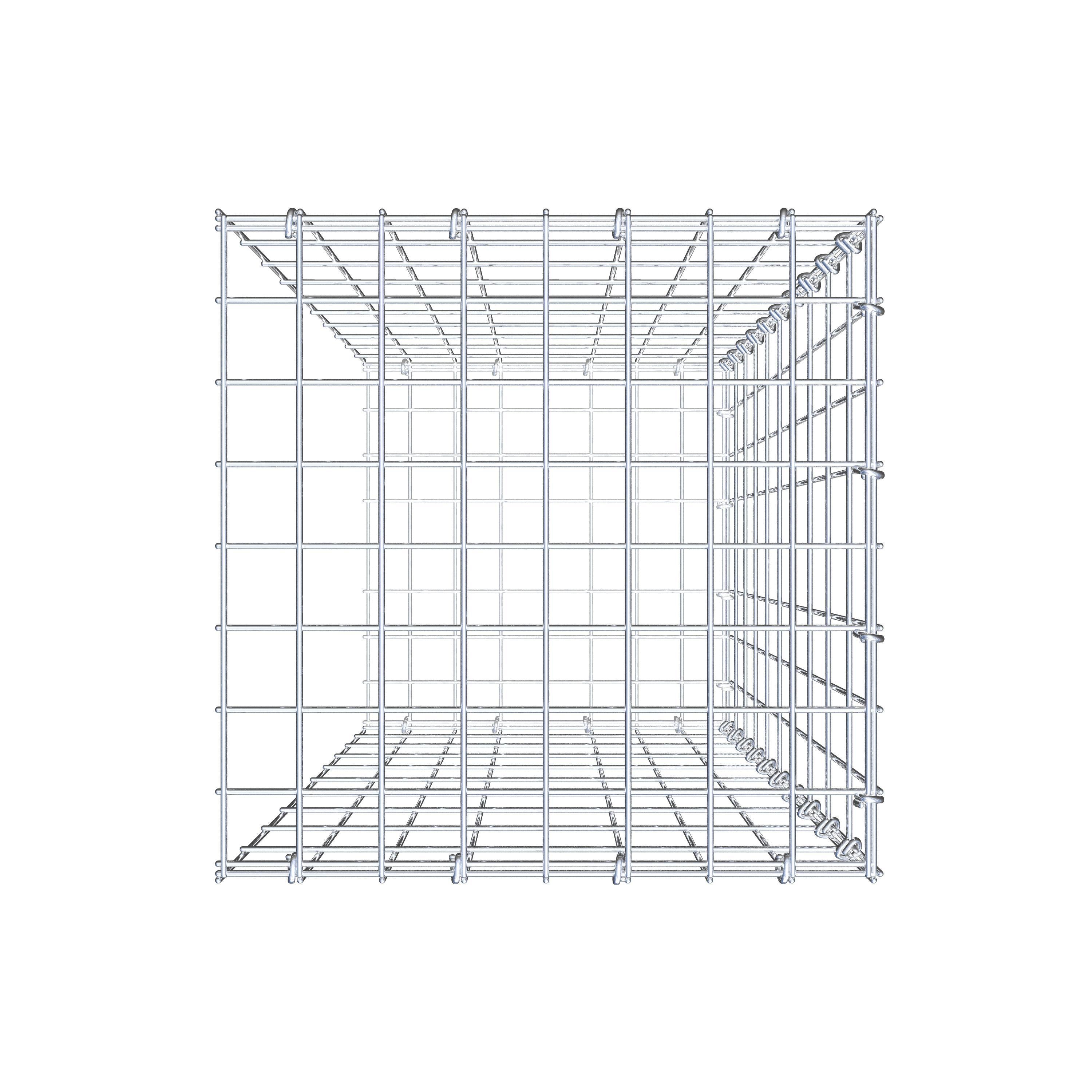 Gabião tipo 2 100 cm x 40 cm x 40 cm, malhagem 5 cm x 10 cm, anel C