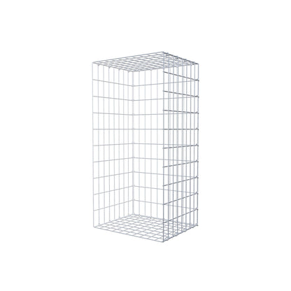 Monteret gabion type 2 100 cm x 40 cm x 50 cm, maskestørrelse 5 cm x 10 cm, C-ring