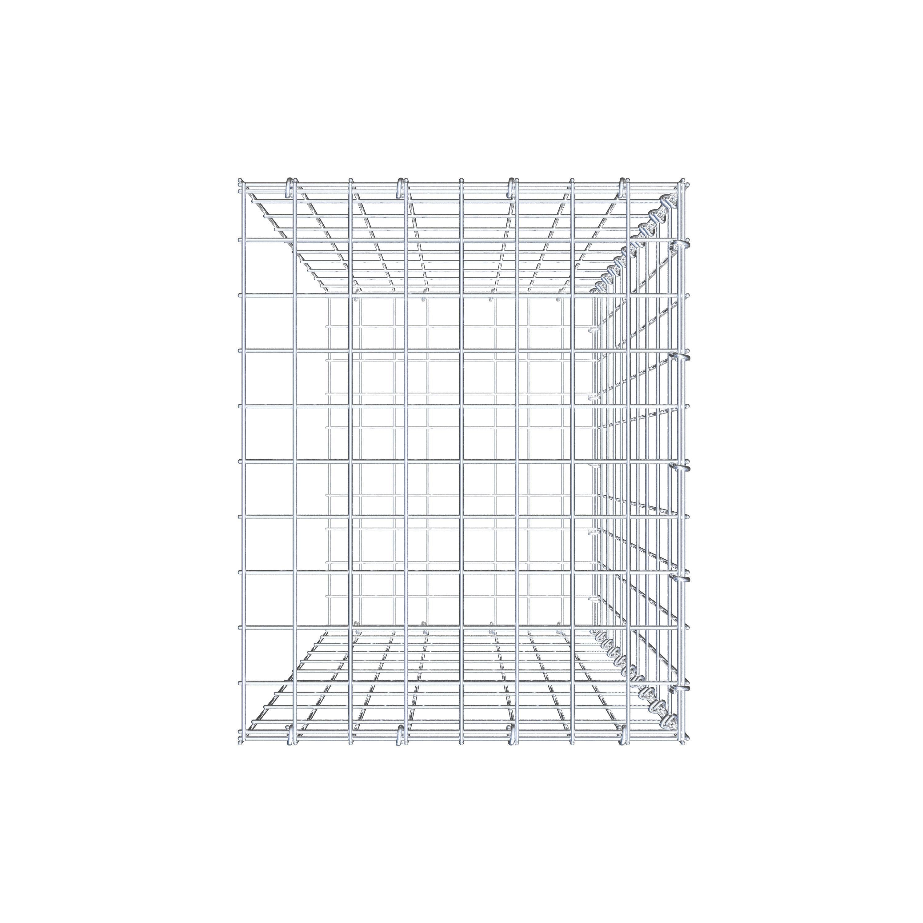 Gabião tipo 2 100 cm x 40 cm x 50 cm, malhagem 5 cm x 10 cm, anel C