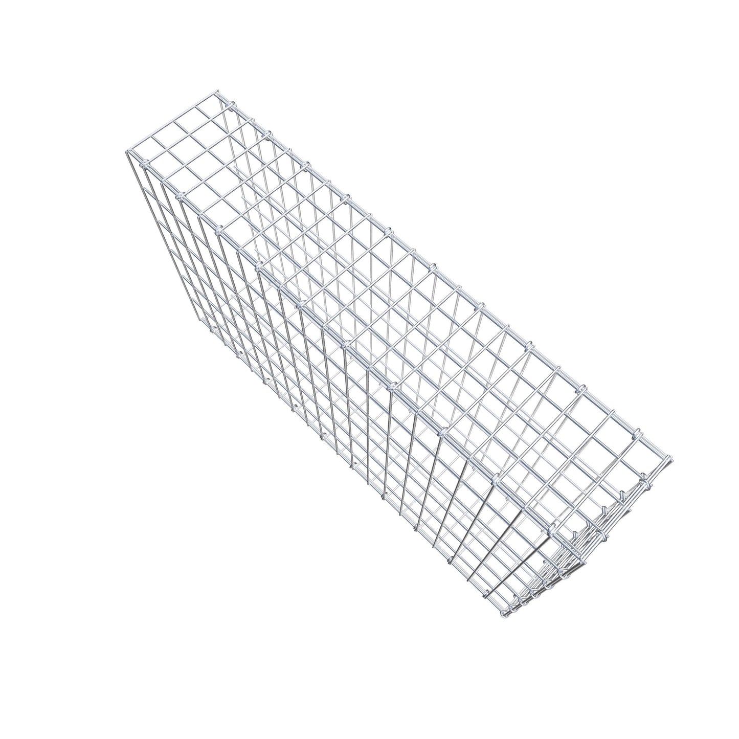 Opzetpaal type 2 100 cm x 60 cm x 20 cm, maaswijdte 5 cm x 10 cm, C-ring