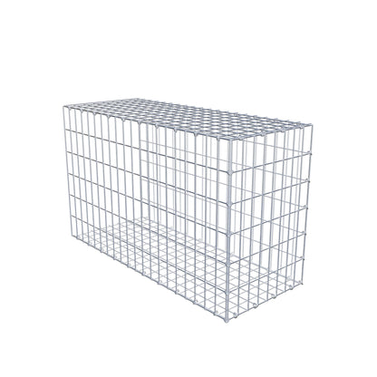Monteret gabion type 2 100 cm x 60 cm x 40 cm, maskestørrelse 5 cm x 10 cm, C-ring