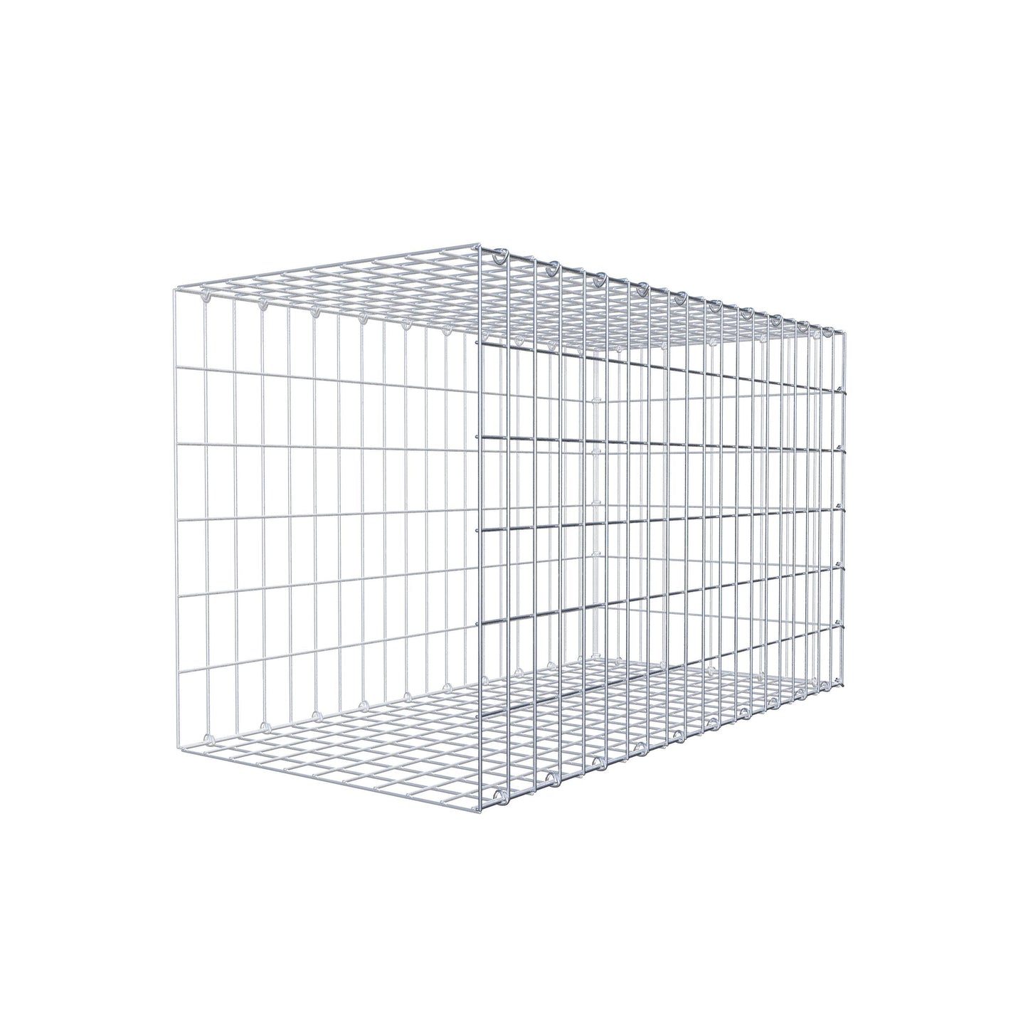 Mounted gabion type 2 100 cm x 60 cm x 50 cm, mesh size 5 cm x 10 cm, C-ring