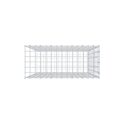 Opzetpaal type 2 100 cm x 70 cm x 30 cm, maaswijdte 5 cm x 10 cm, C-ring