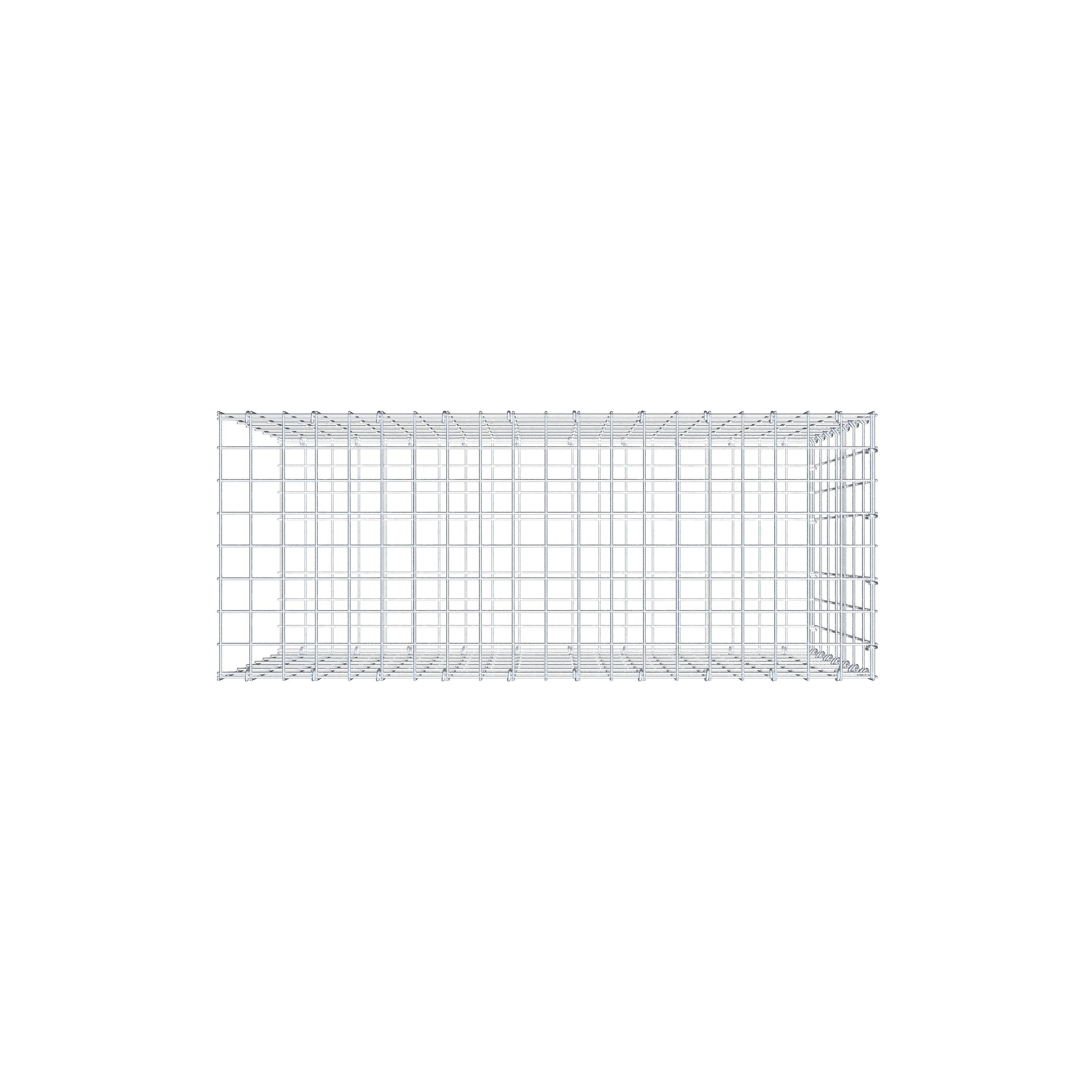 Anbaugabione Typ 2 100 cm x 70 cm x 40 cm, Maschenweite 5 cm x 10 cm, C-Ring