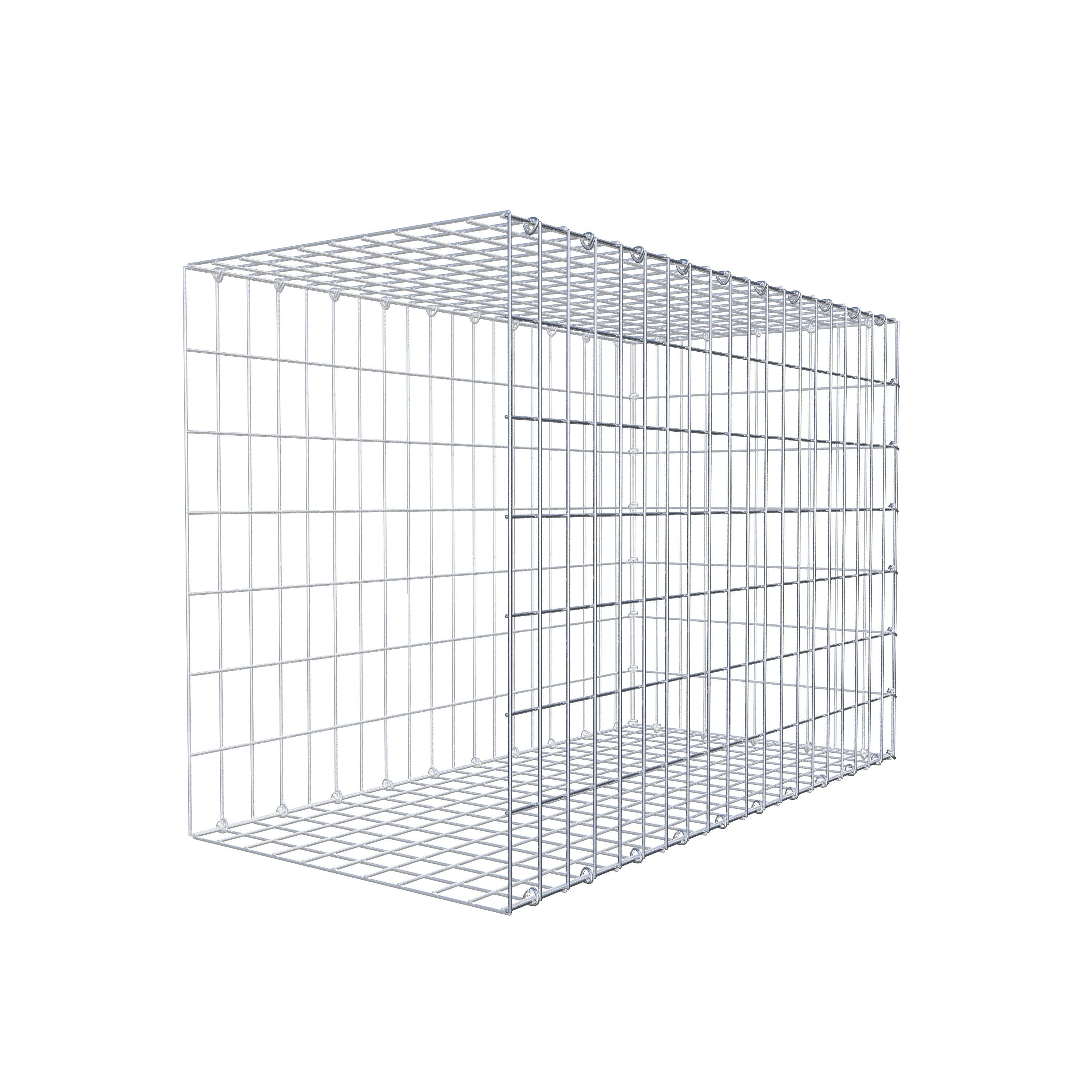 Monteret gabion type 2 100 cm x 70 cm x 50 cm, maskestørrelse 5 cm x 10 cm, C-ring