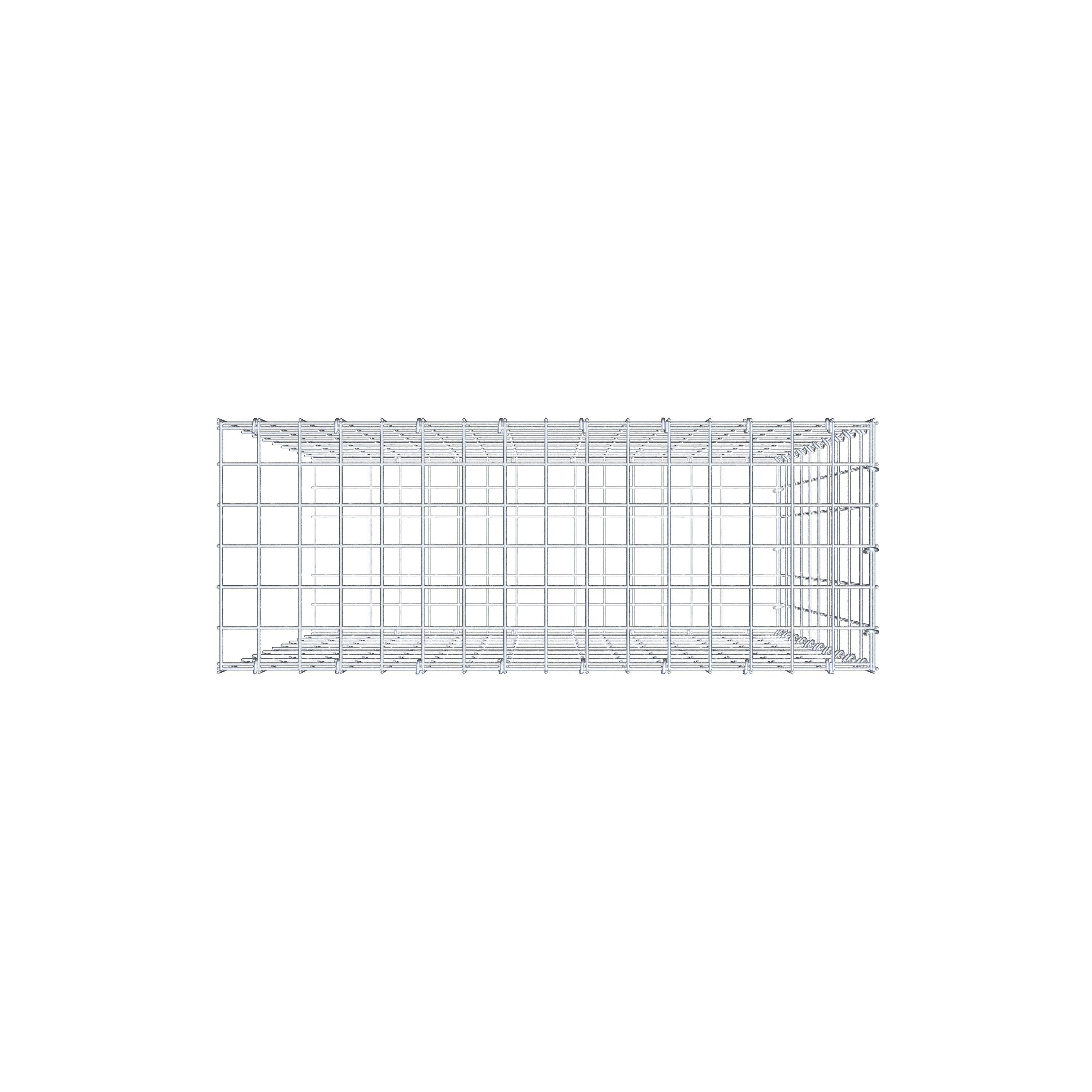 Mounted gabion type 2 100 cm x 80 cm x 30 cm, mesh size 5 cm x 10 cm, C-ring