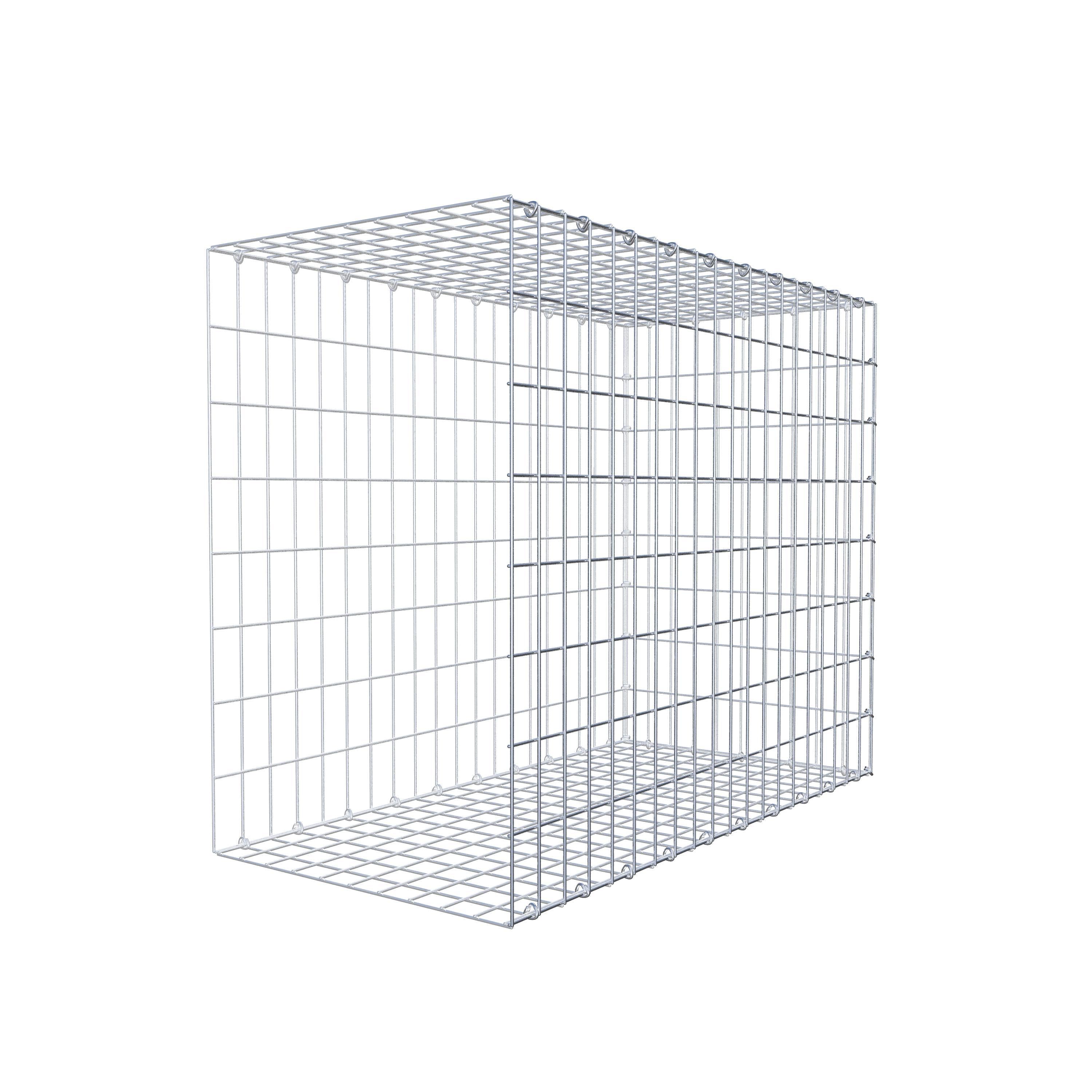 Monteret gabion type 2 100 cm x 80 cm x 50 cm, maskestørrelse 5 cm x 10 cm, C-ring