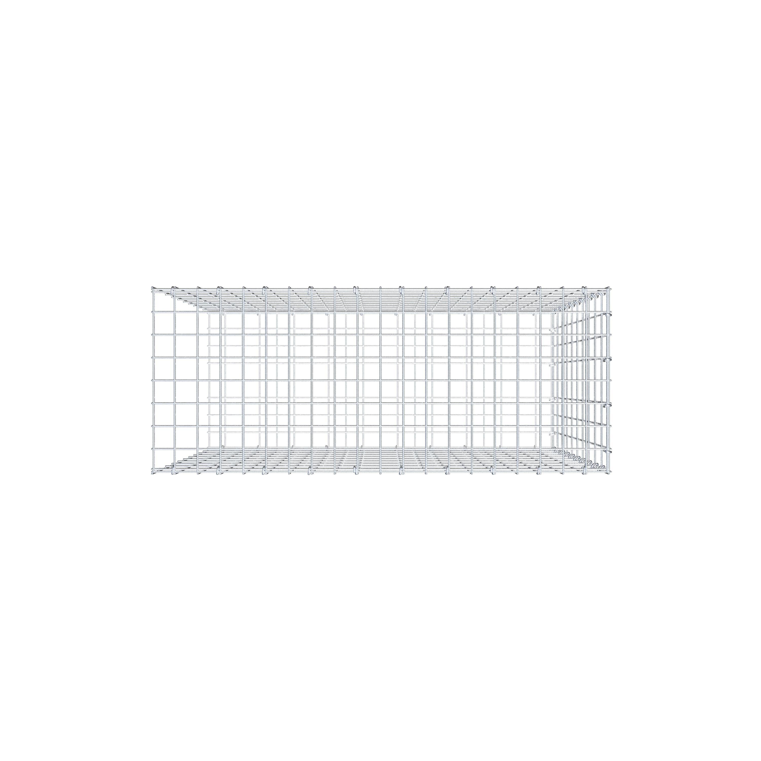 Anbaugabione Typ 2 100 cm x 100 cm x 40 cm, Maschenweite 5 cm x 10 cm, C-Ring