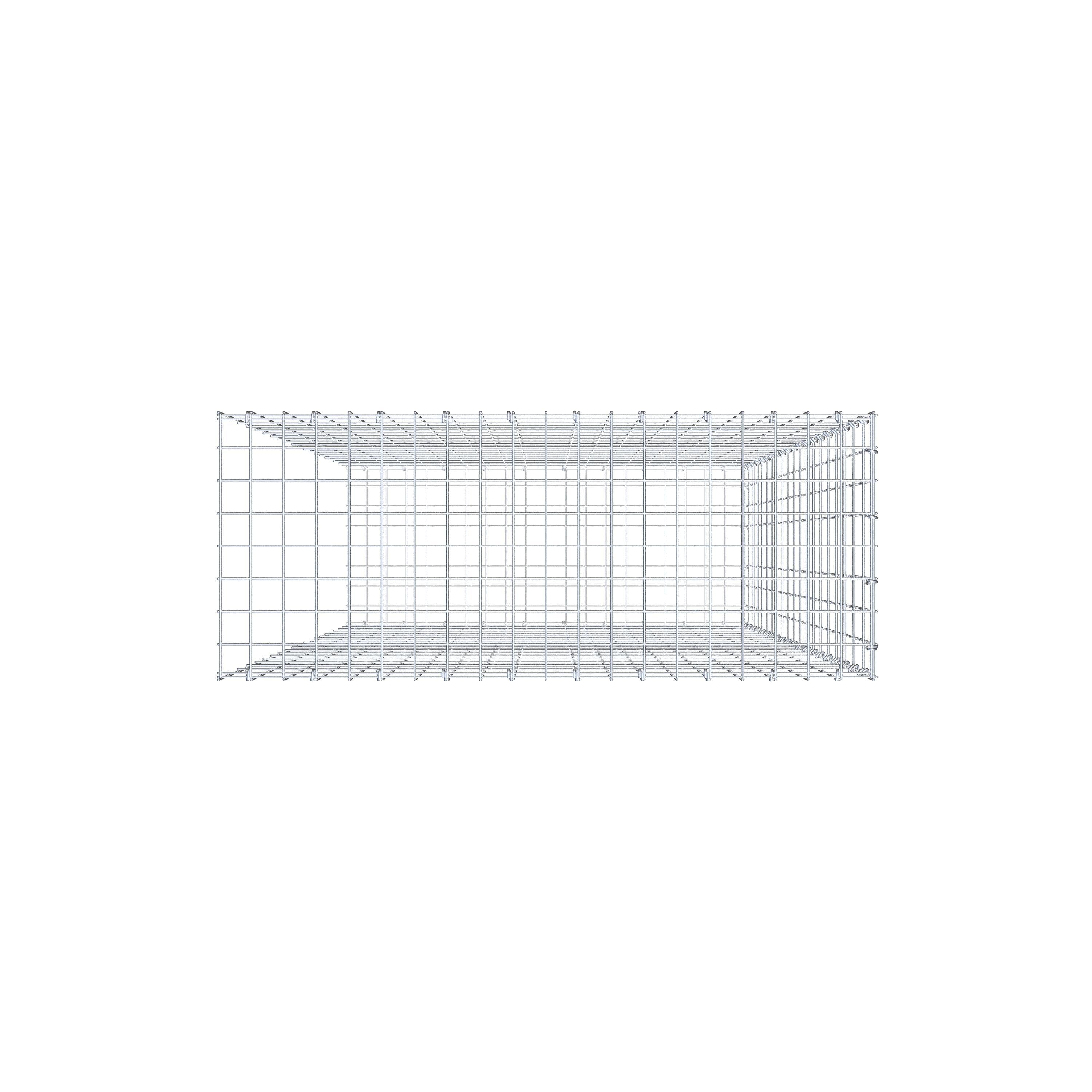 Pila adicional tipo 2 200 cm x 100 cm x 40 cm, malla 5 cm x 10 cm, anillo en C