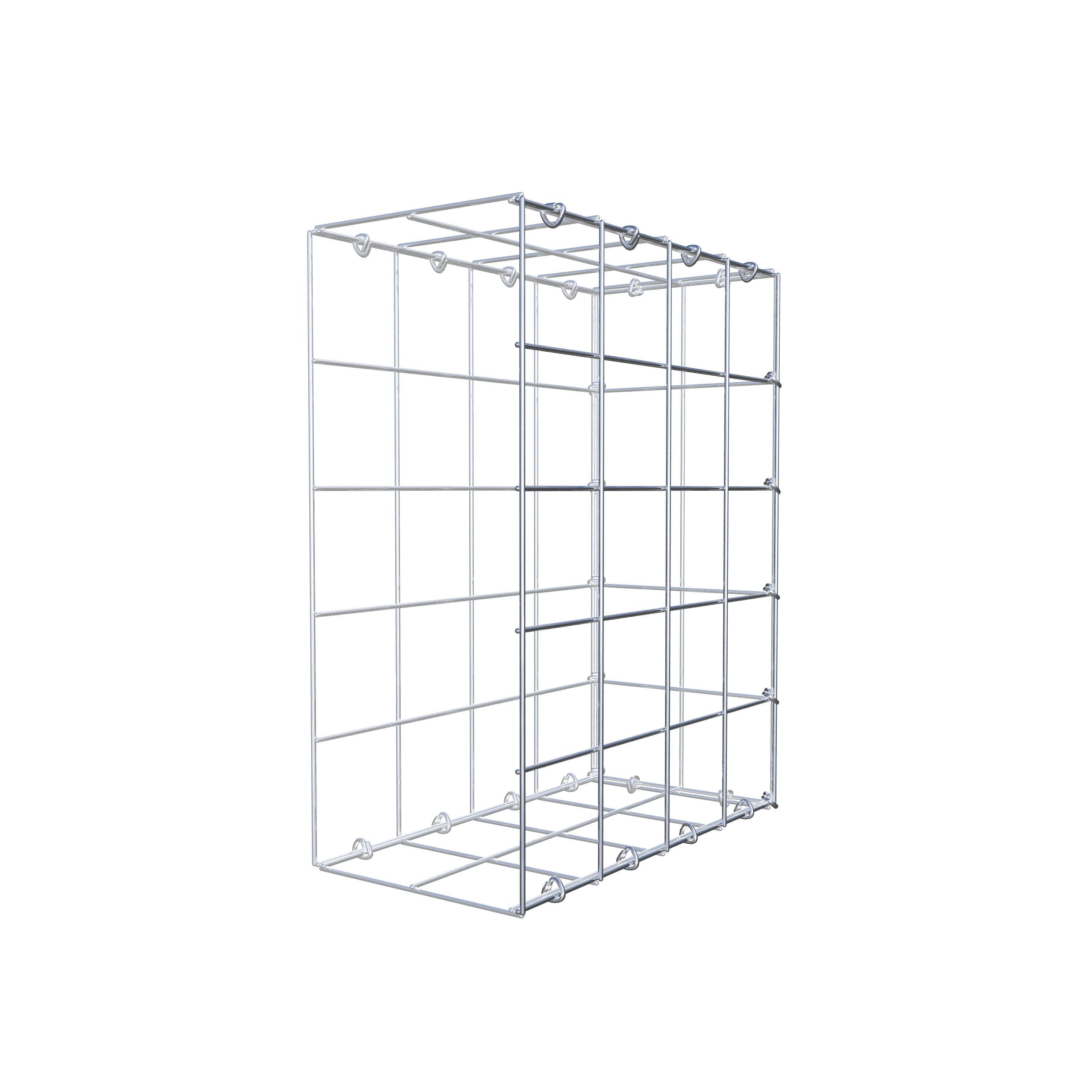 Monteret gabion type 2 50 cm x 40 cm x 20 cm (L x H x D), maskestørrelse 10 cm x 10 cm, C-ring