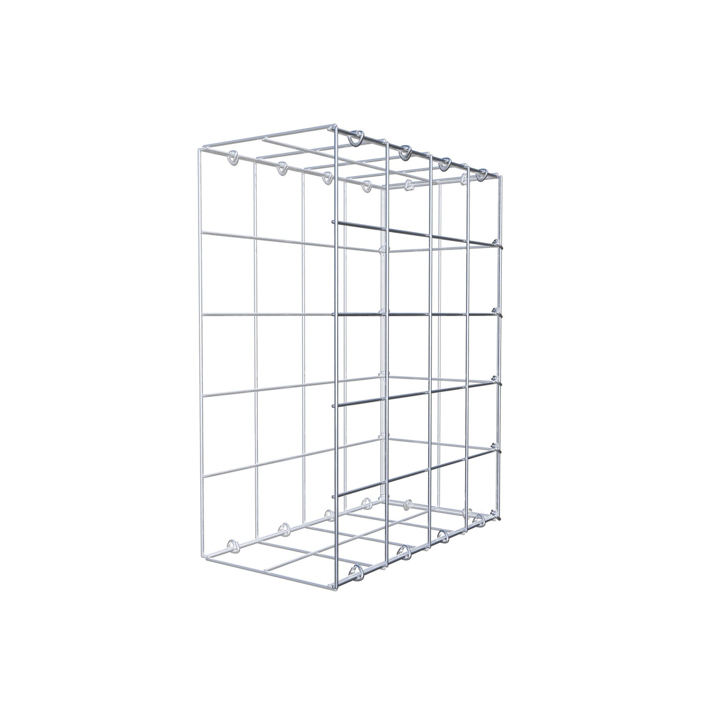 Typ 2 påbyggnadsgabion 50 cm x 40 cm x 20 cm (L x H x D), maskstorlek 10 cm x 10 cm, C-ring