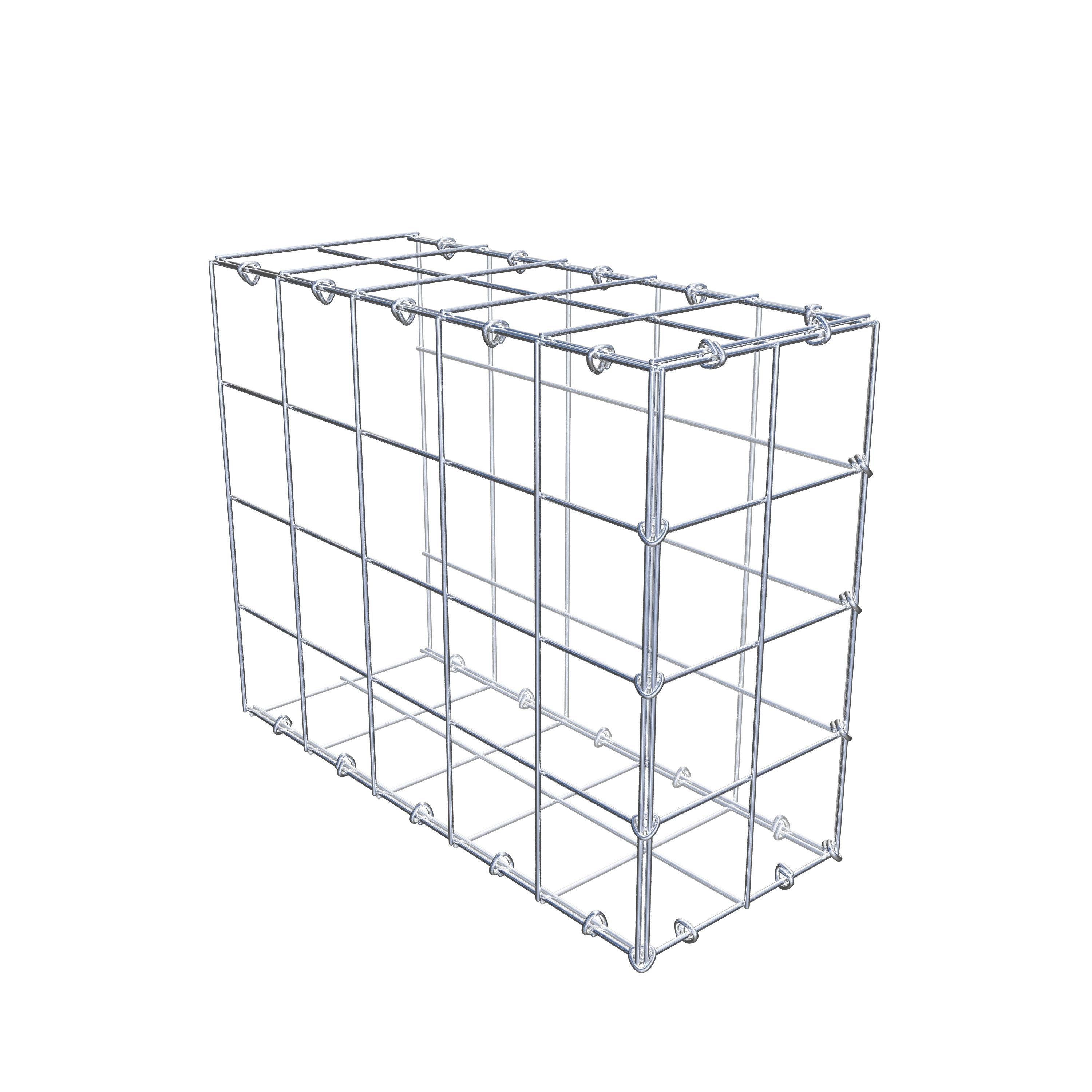 Monteret gabion type 2 50 cm x 40 cm x 20 cm (L x H x D), maskestørrelse 10 cm x 10 cm, C-ring