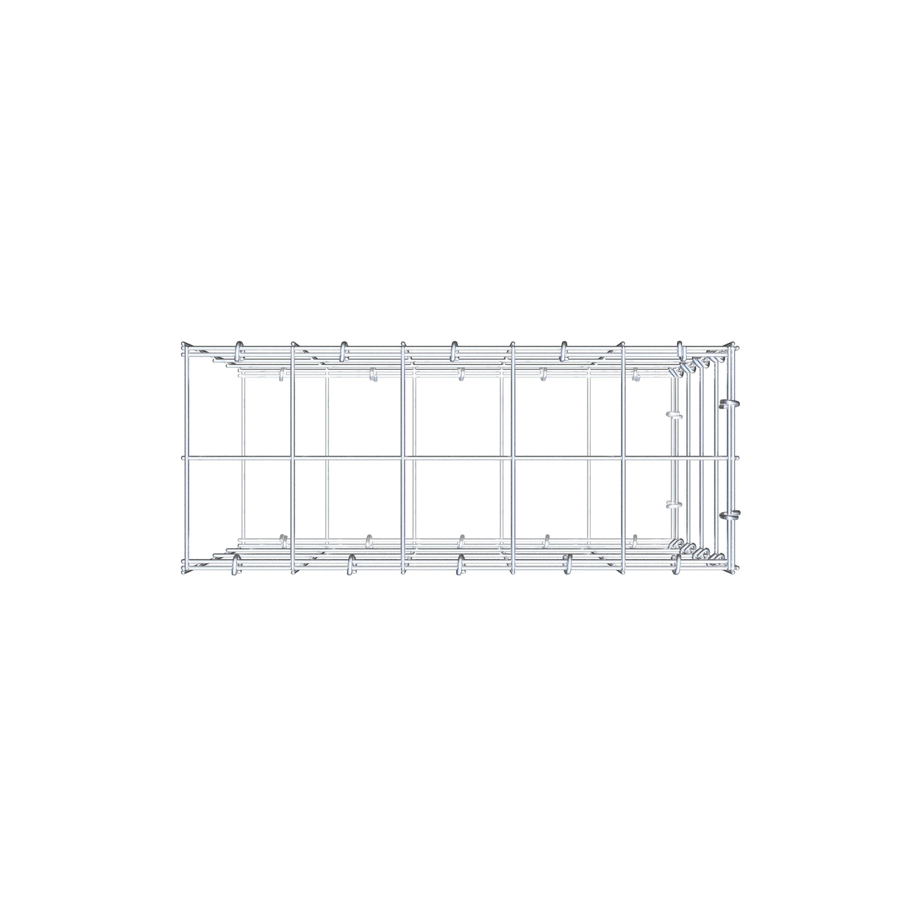 Gabião Tipo 2 50 cm x 40 cm x 20 cm (C x A x P), malhagem 10 cm x 10 cm, anel C