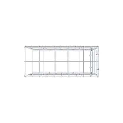 Typ 2 påbyggnadsgabion 50 cm x 40 cm x 20 cm (L x H x D), maskstorlek 10 cm x 10 cm, C-ring