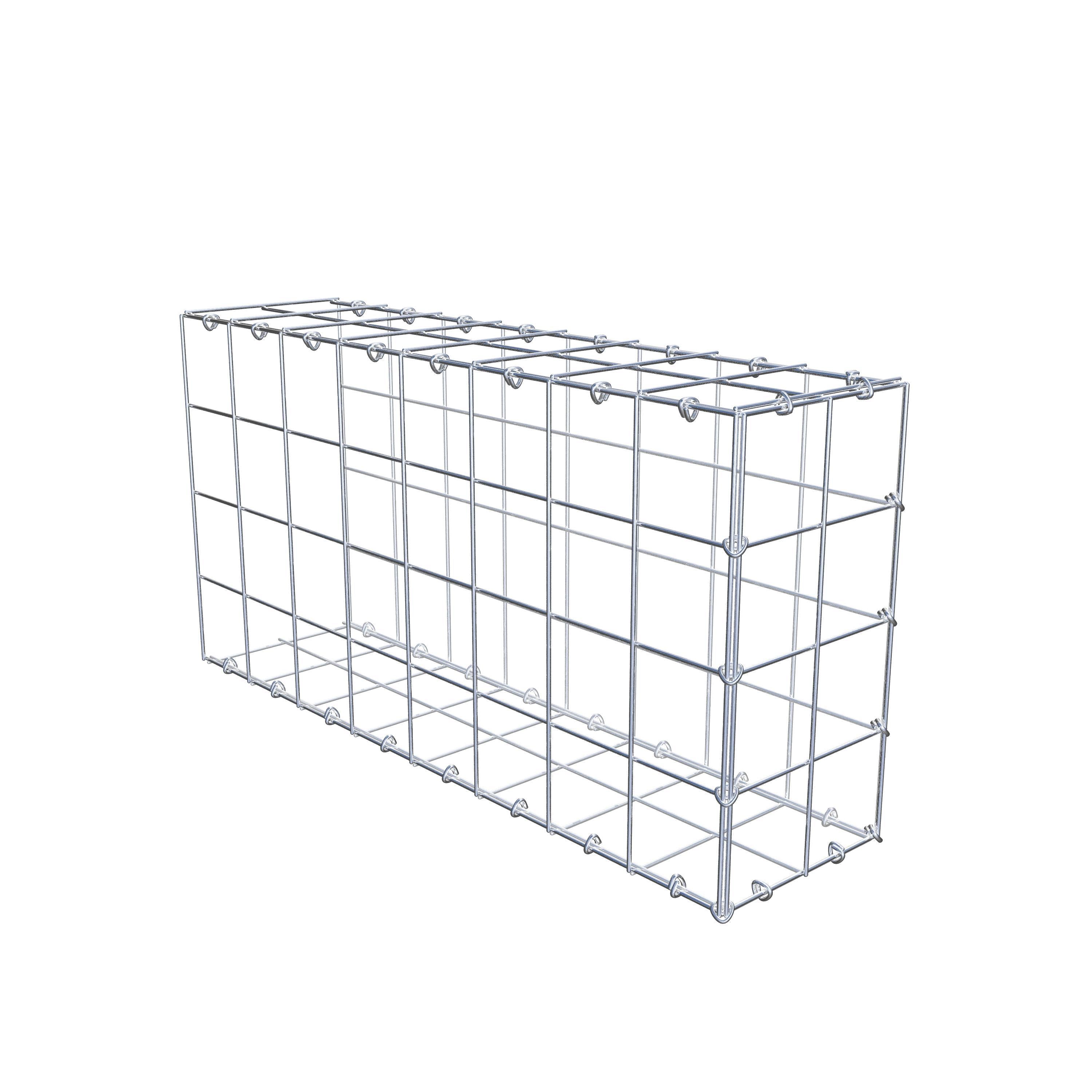 Monteret gabion type 2 80 cm x 40 cm x 20 cm (L x H x D), maskestørrelse 10 cm x 10 cm, C-ring