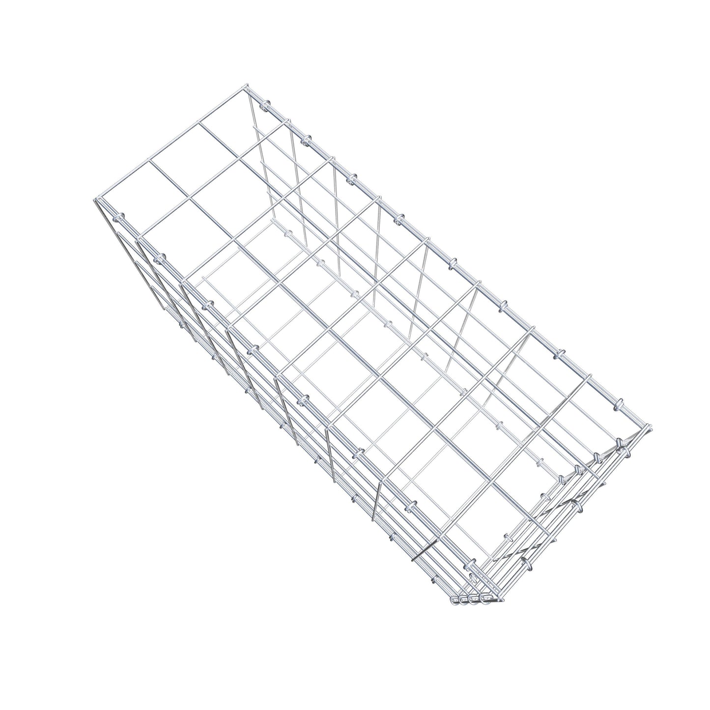 Mounted gabion type 2 80 cm x 40 cm x 30 cm (L x H x D), mesh size 10 cm x 10 cm, C-ring