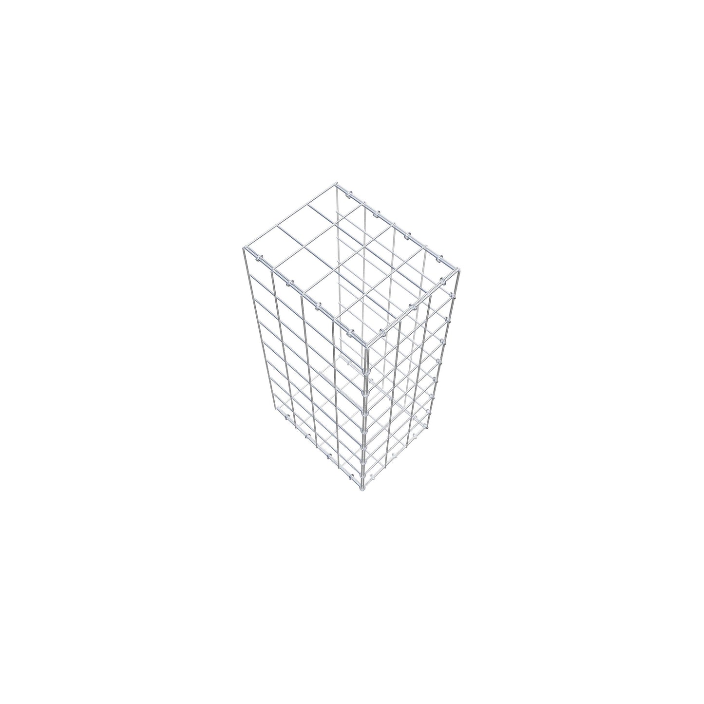 Mounted gabion type 2 80 cm x 40 cm x 30 cm (L x H x D), mesh size 10 cm x 10 cm, C-ring