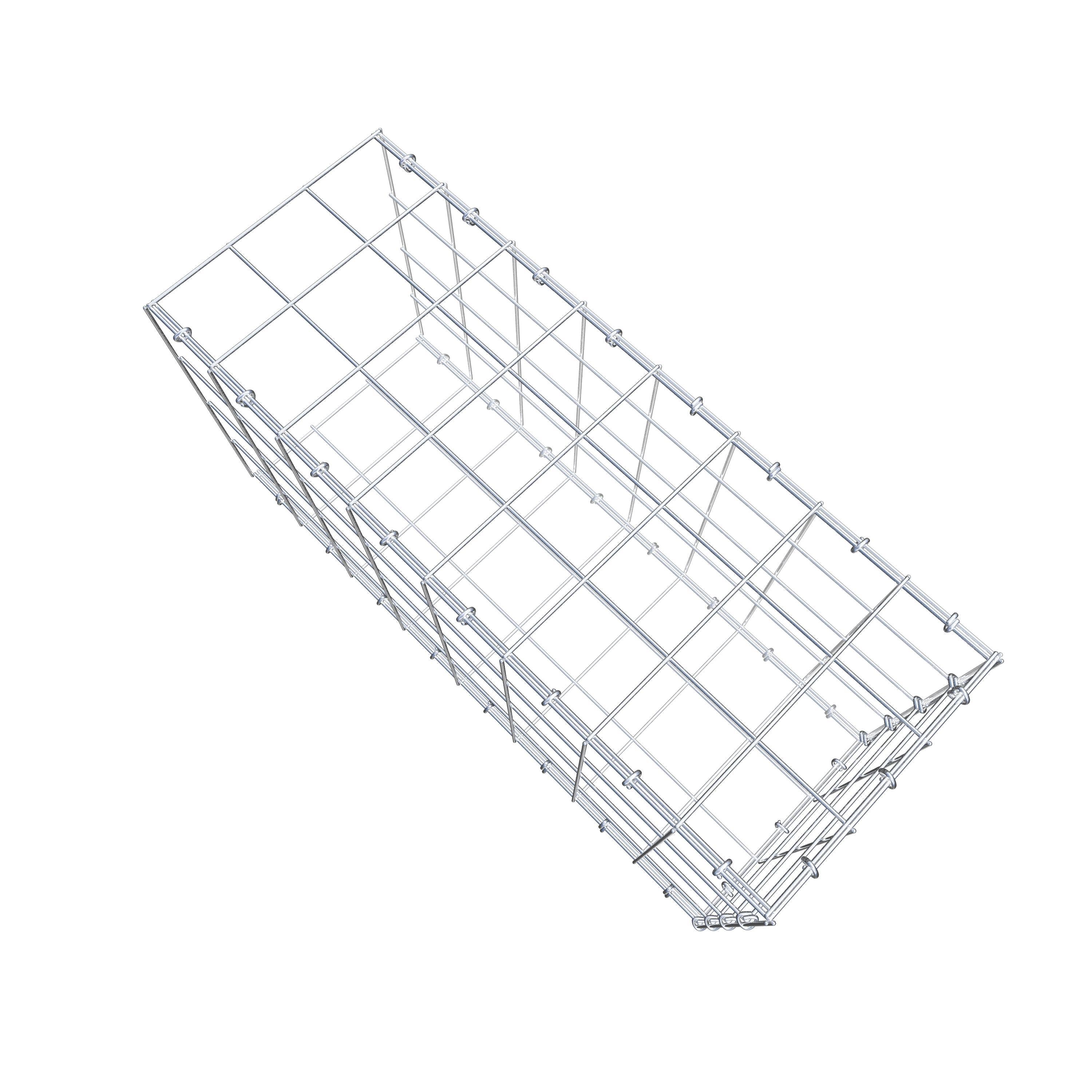 Mounted gabion type 2 80 cm x 40 cm x 30 cm (L x H x D), mesh size 10 cm x 10 cm, C-ring