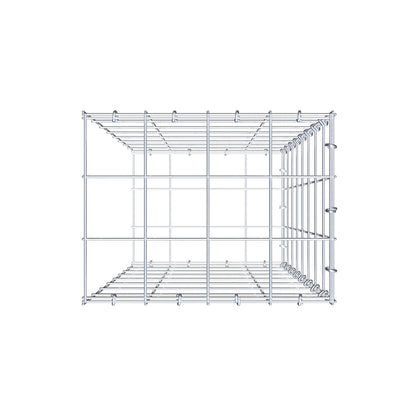 Mounted gabion type 2 80 cm x 40 cm x 30 cm (L x H x D), mesh size 10 cm x 10 cm, C-ring