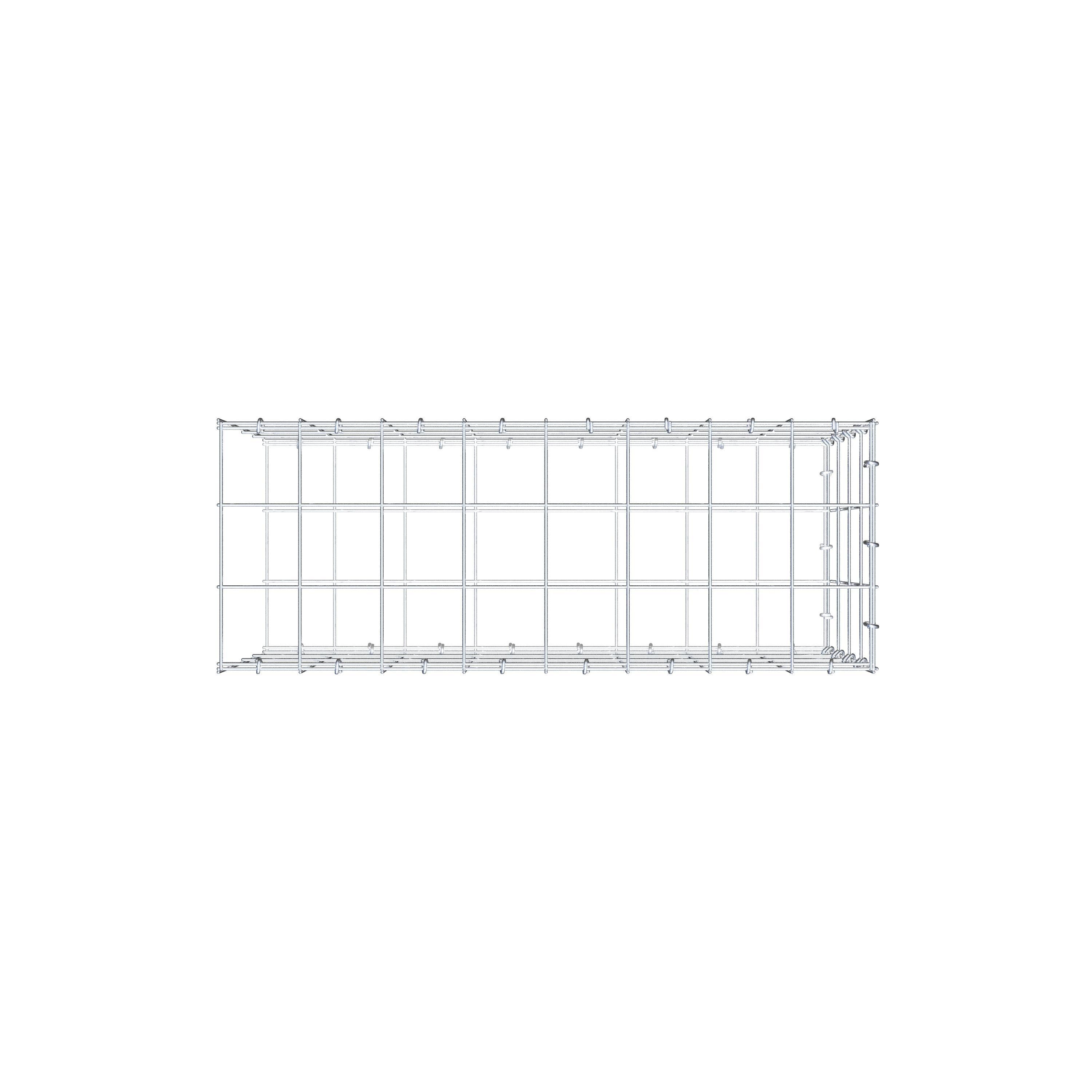 Mounted gabion type 2 80 cm x 40 cm x 30 cm (L x H x D), mesh size 10 cm x 10 cm, C-ring