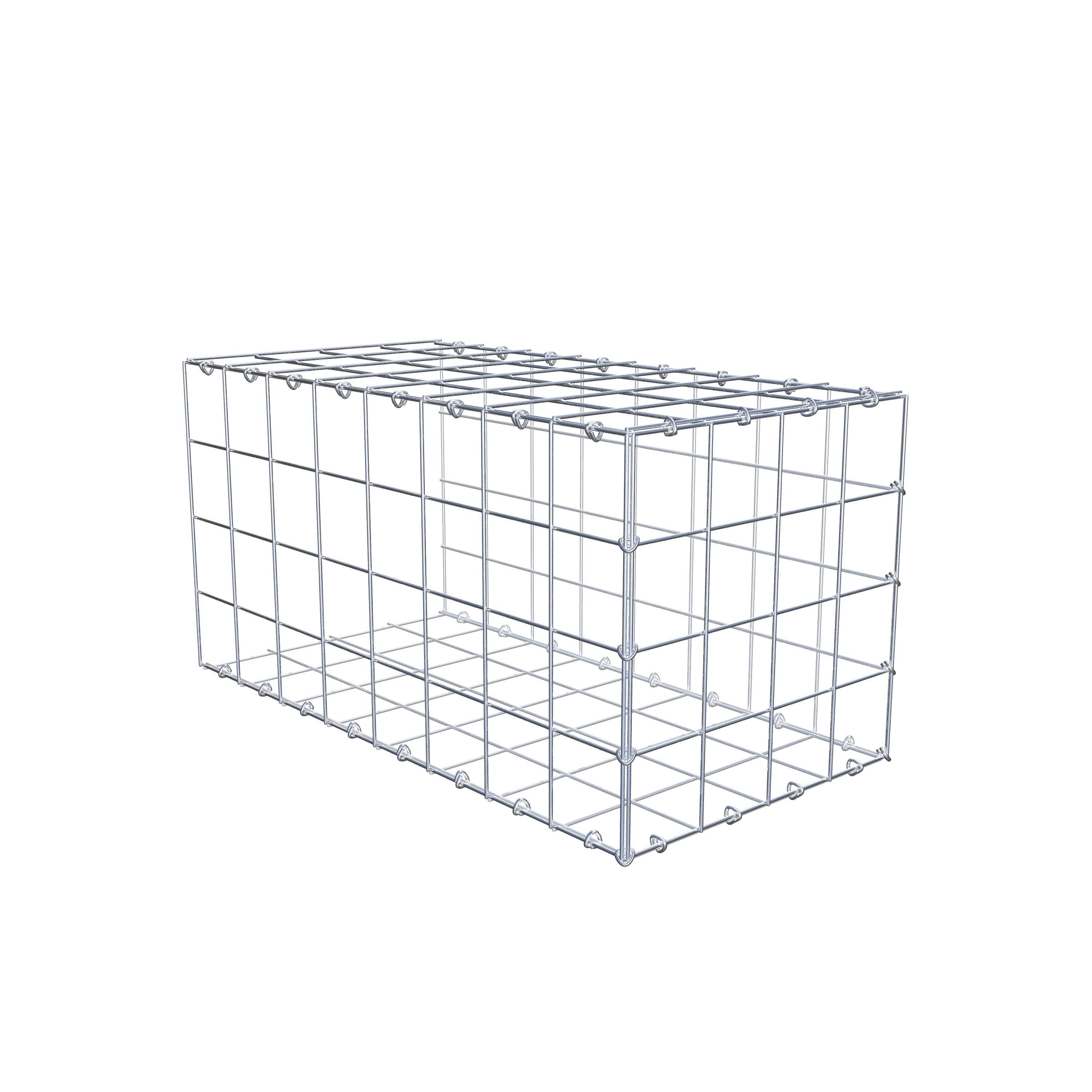 Mounted gabion type 2 80 cm x 40 cm x 40 cm (L x H x D), mesh size 10 cm x 10 cm, C-ring