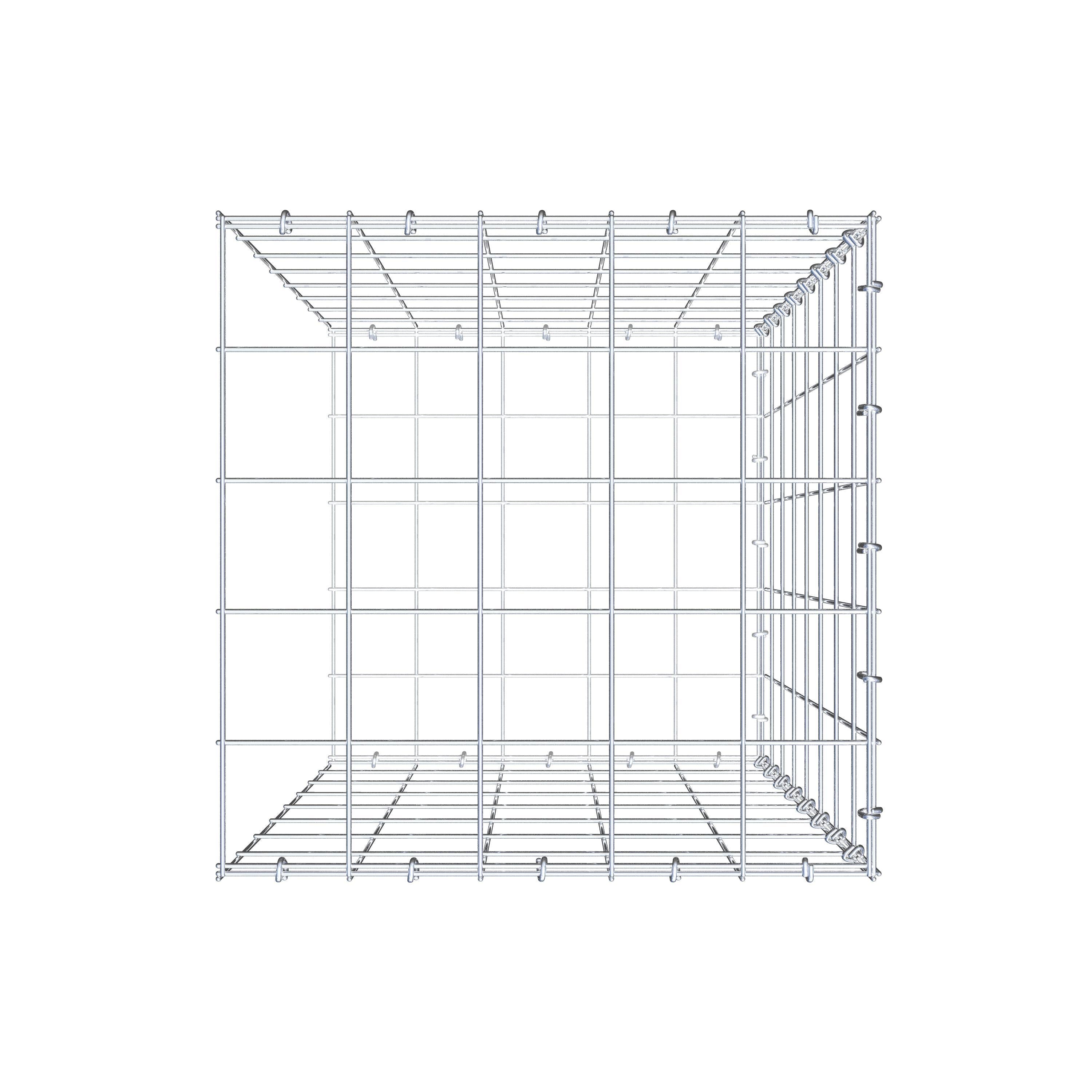 Gabião tipo 2 80 cm x 50 cm x 50 cm (C x A x P), malhagem 10 cm x 10 cm, anel C