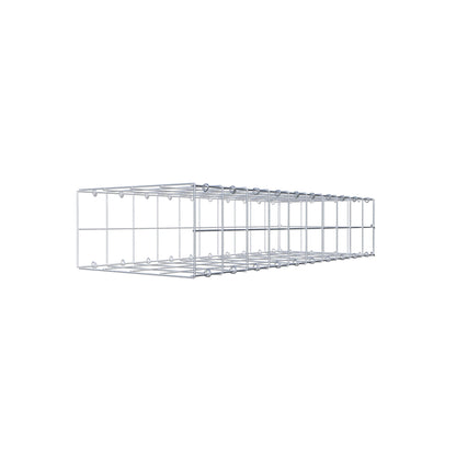Monteret gabion type 2 100 cm x 20 cm x 40 cm (L x H x D), maskestørrelse 10 cm x 10 cm, C-ring