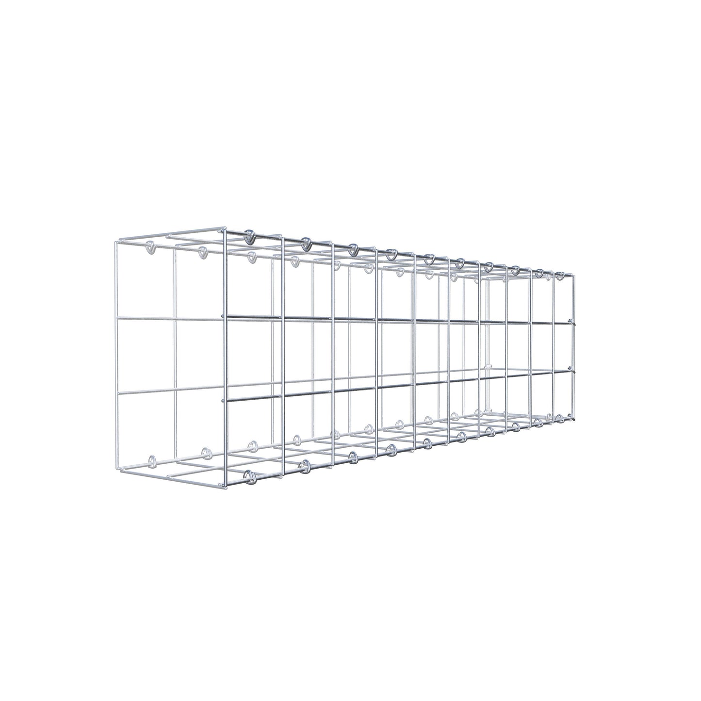 Type 2 oplegkorf 100 cm x 30 cm x 20 cm (L x H x D), maaswijdte 10 cm x 10 cm, C-ring