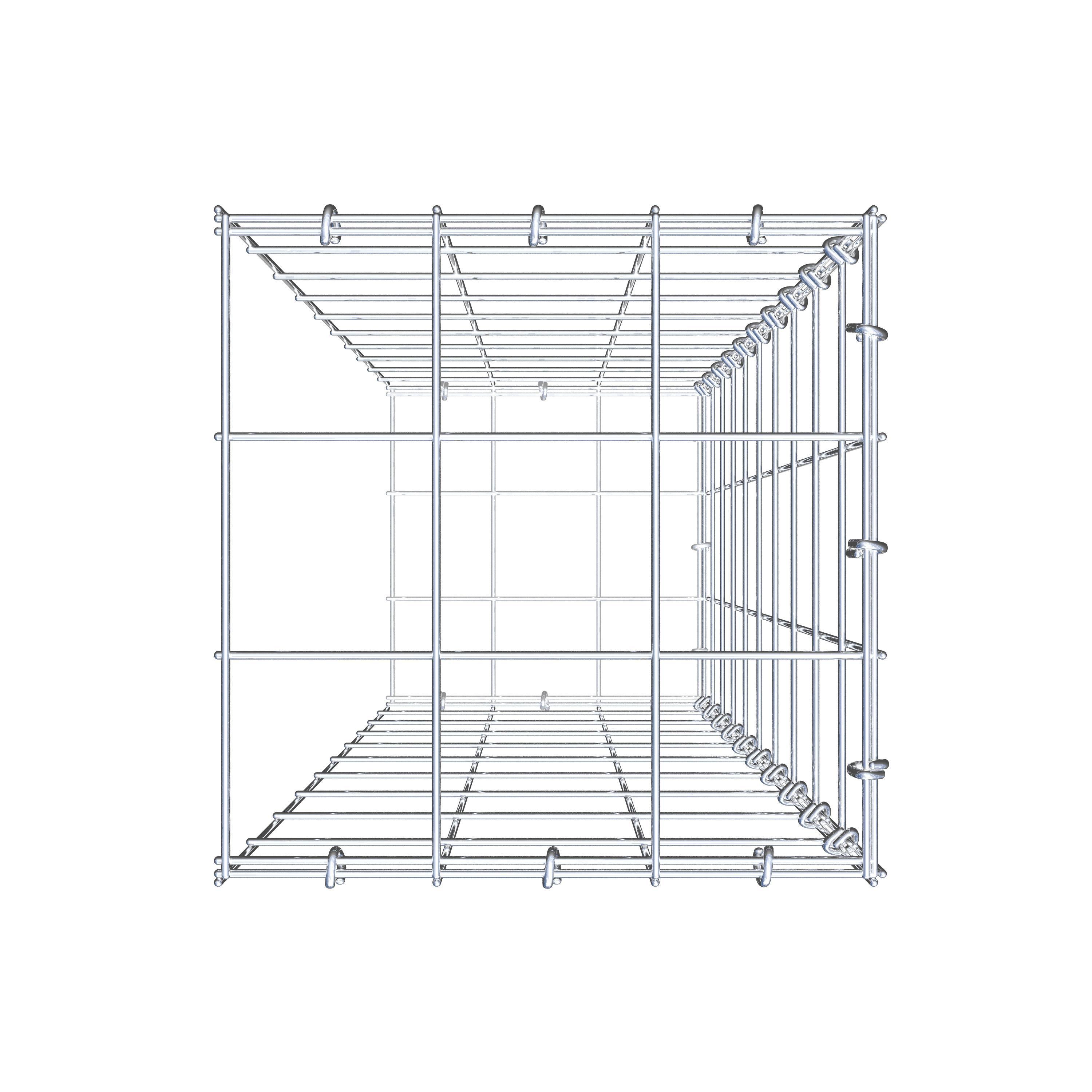 Gabbione aggiuntivo tipo 2 100 cm x 30 cm x 30 cm (L x A x P), maglia 10 cm x 10 cm, anello a C