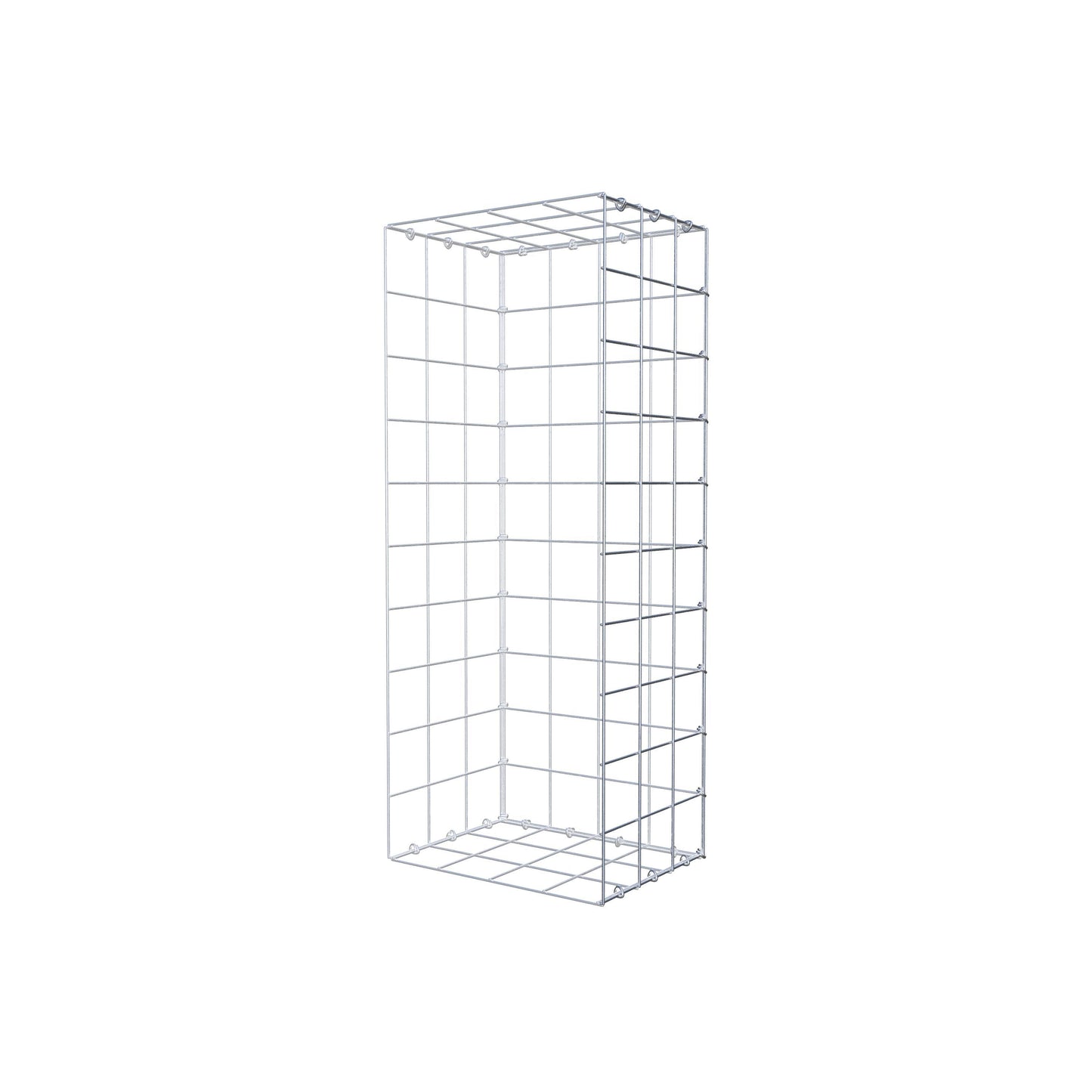 Monteret gabion type 2 100 cm x 30 cm x 40 cm (L x H x D), maskestørrelse 10 cm x 10 cm, C-ring