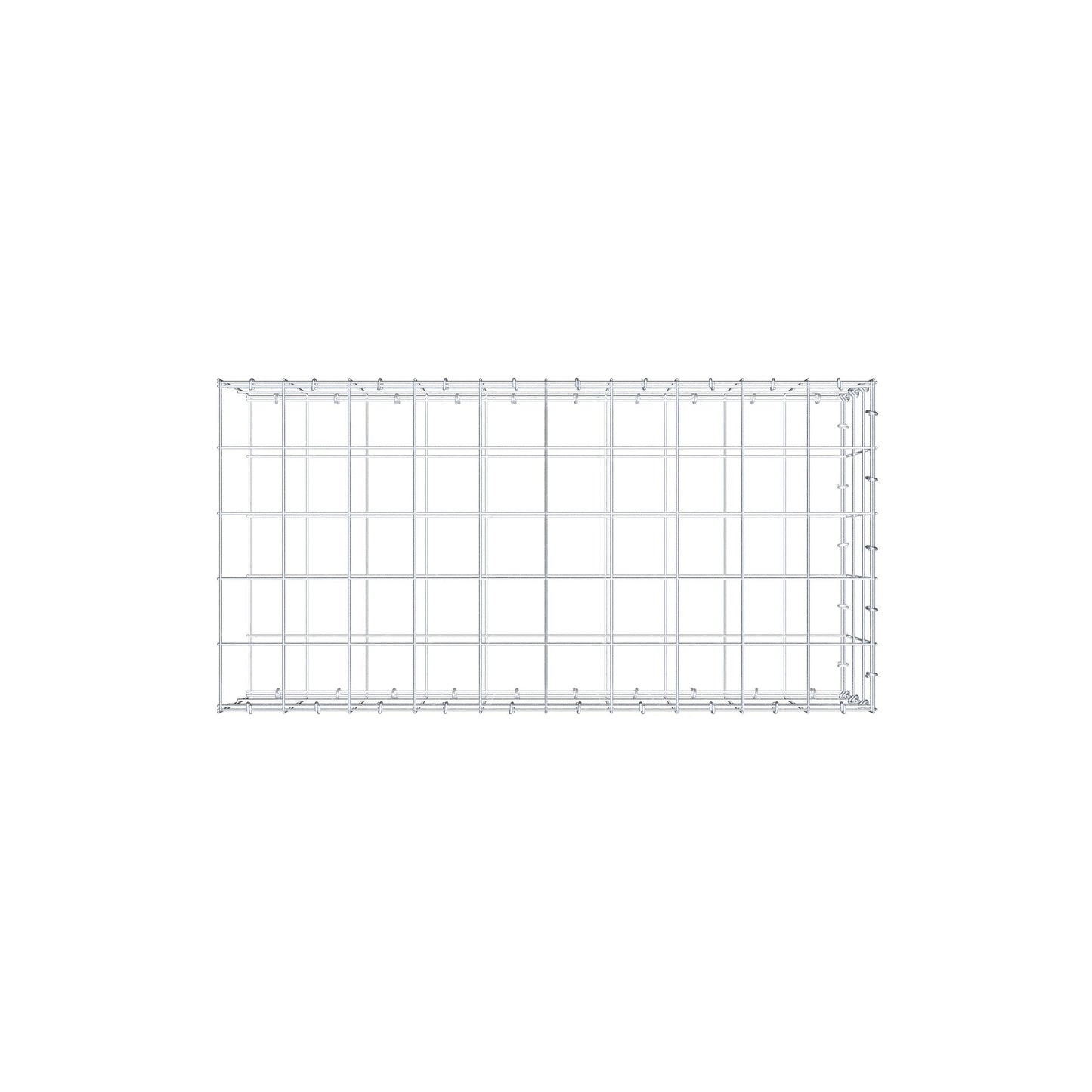 Anbaugabione Typ 2 100 cm x 30 cm x 50 cm (L x H x T), Maschenweite 10 cm x 10 cm, C-Ring