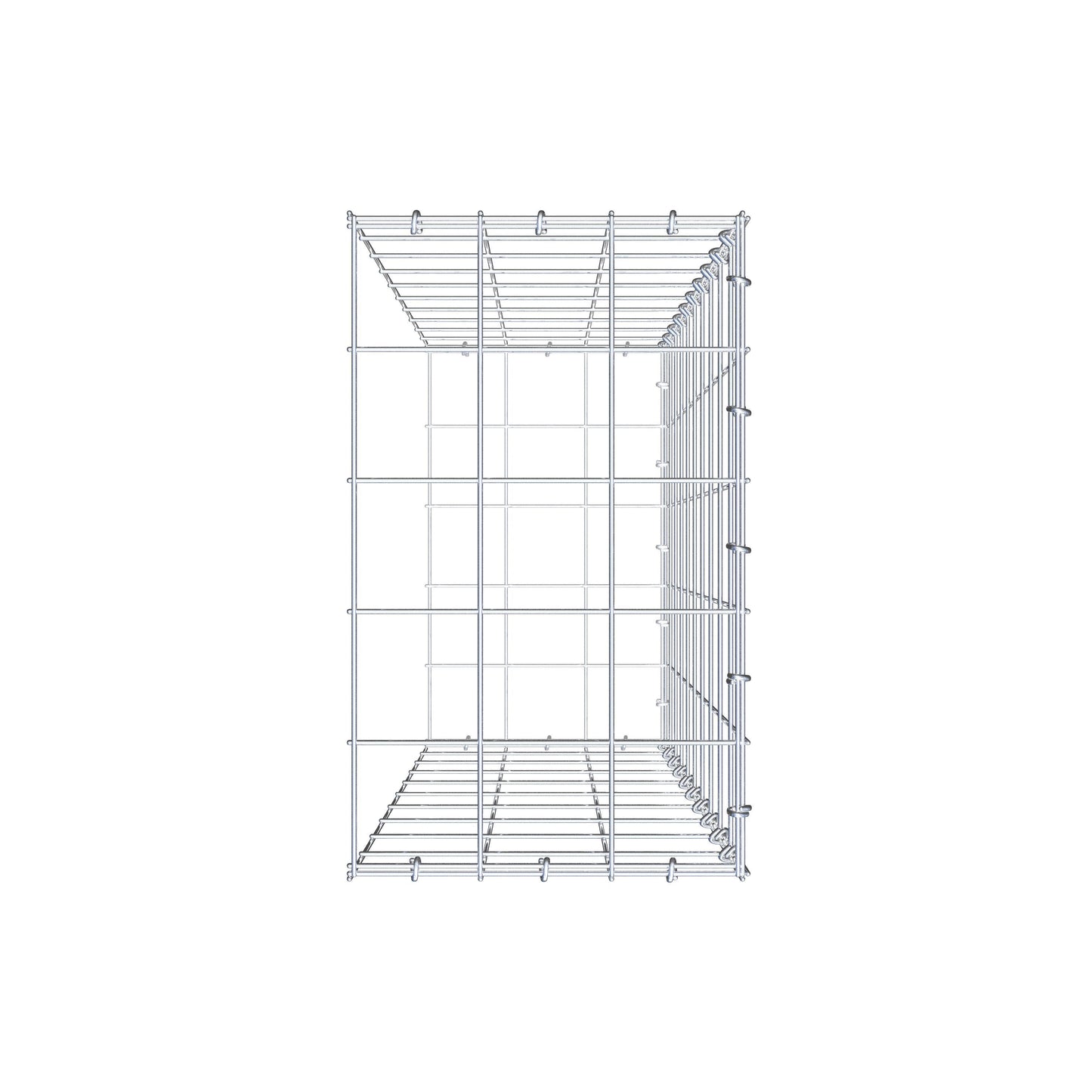 Anbaugabione Typ 2 100 cm x 30 cm x 50 cm (L x H x T), Maschenweite 10 cm x 10 cm, C-Ring